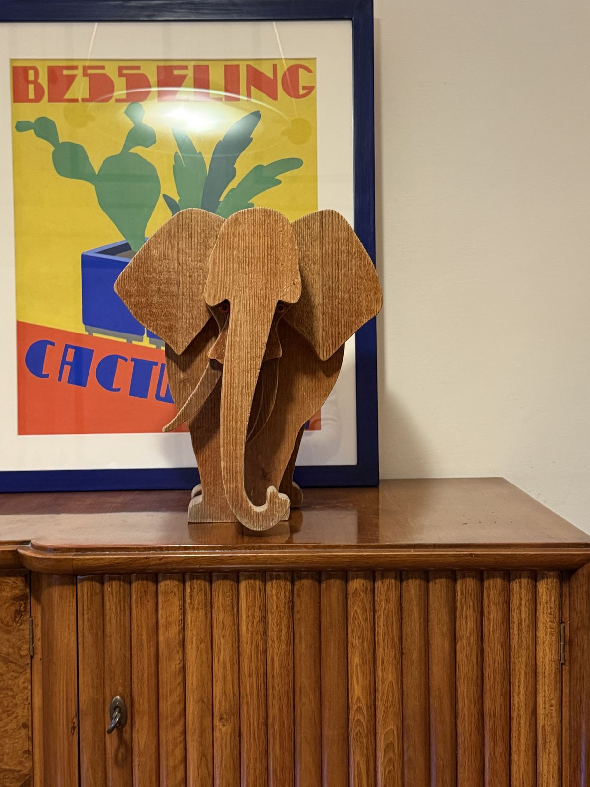 Bottega Michelangeli, Elephant Wood Sculpture, Orvieto Italy 1970s photo furniture