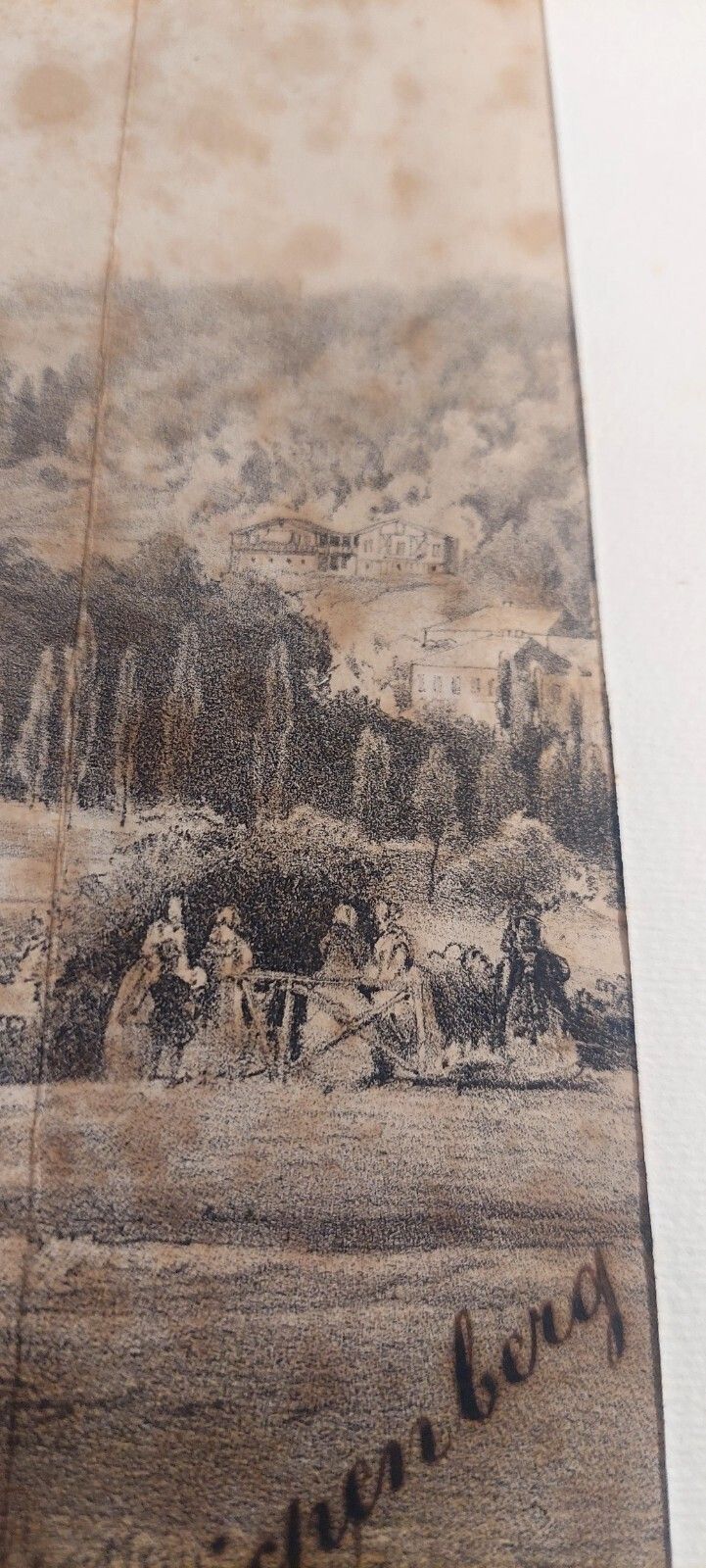 China Drawing On Paper With Characters Gleichenberg Austria 19th Century Antique photo 164.0