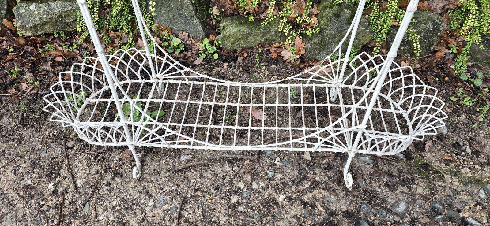 Large Antique Wire Garden Planter photo for sale
