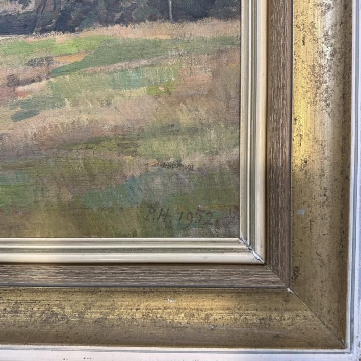 Percy Horton Ma Rba Arca (1897 1970) Oil On Canvas Country Scene photo furniture