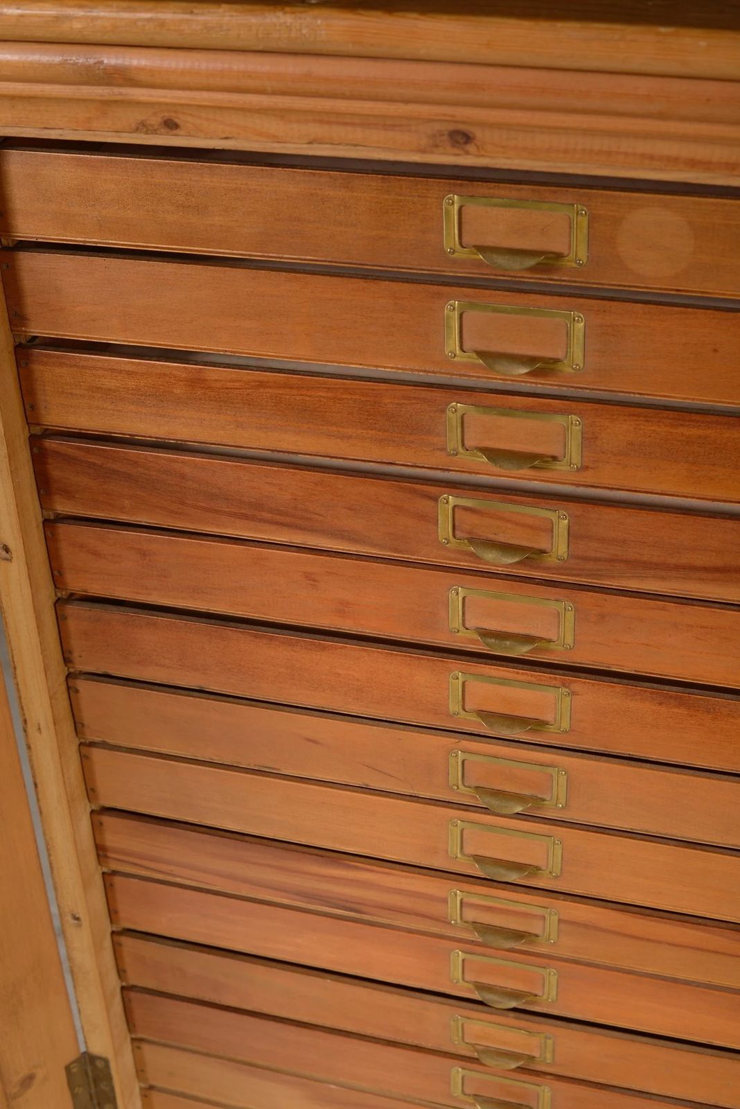 A Victorian Pine Bank Of Drawers Within A Cupboard   C.1890 photo Furniture