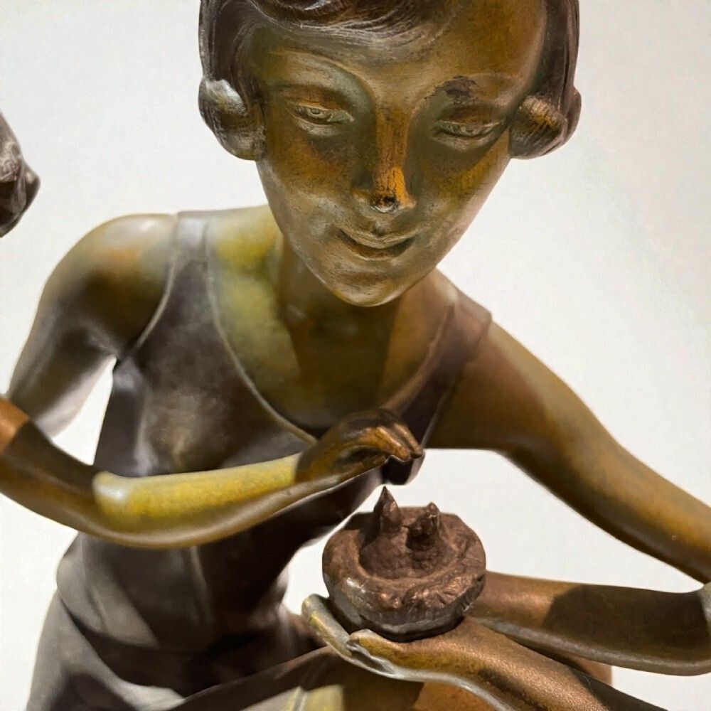 Art Deco Sculpture By P. Sega photo vinterior