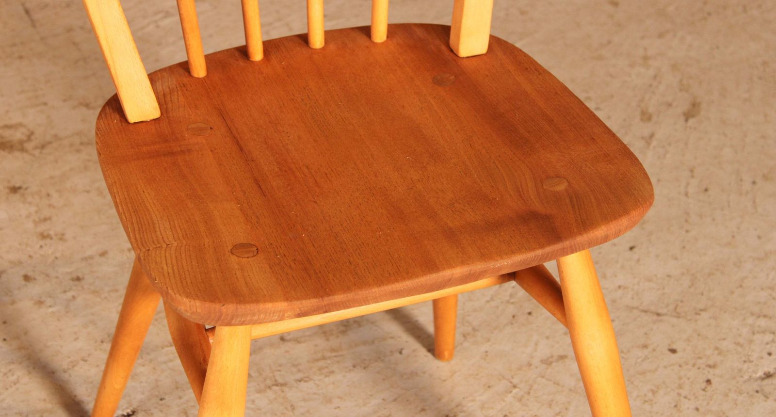 Set Of 3 Of Mid Century Ercol Model 400 Chairs Made In Elm And Beech Circa 1960s photo for sale