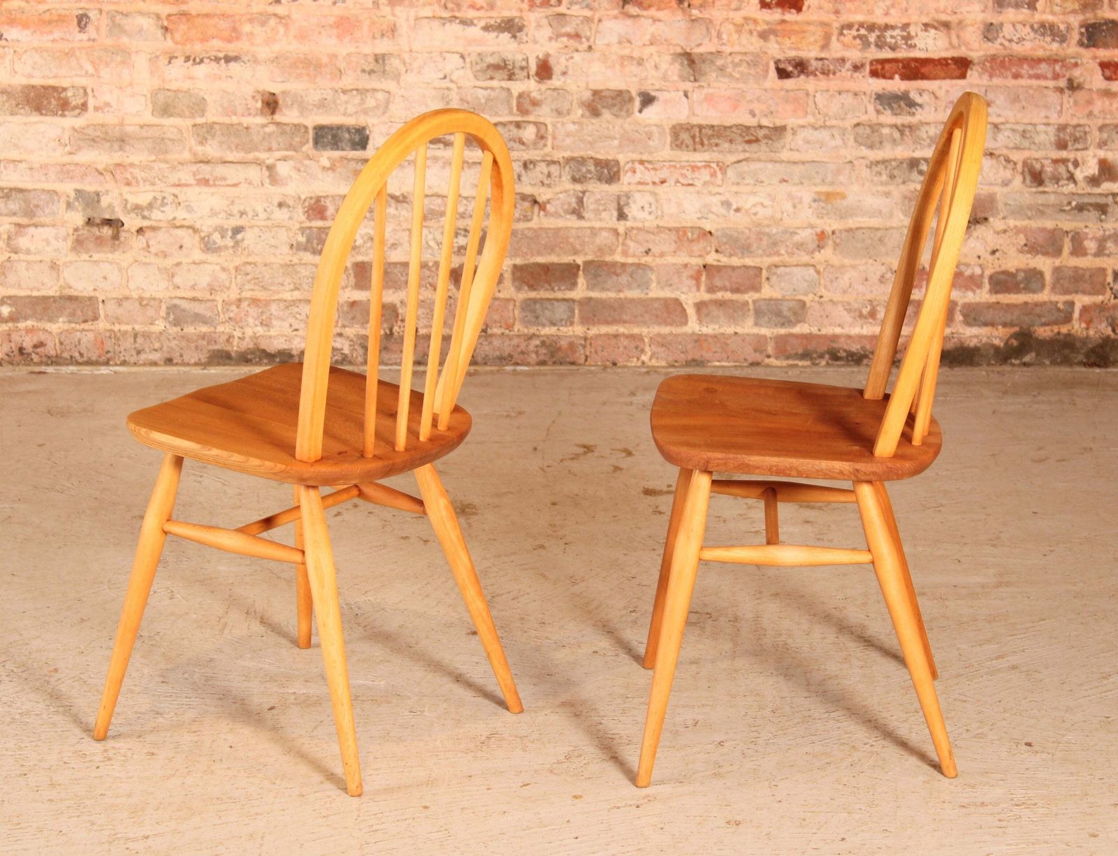 photo for sale Set Of 3 Of Mid Century Ercol Model 400 Chairs Made In Elm And Beech Circa 1960s