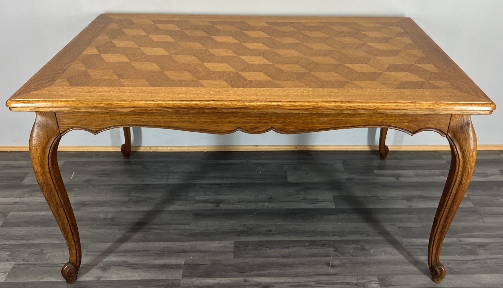 Dining Table Vintage French Louis XVI Carved Oak Extendable Table Lot 4583