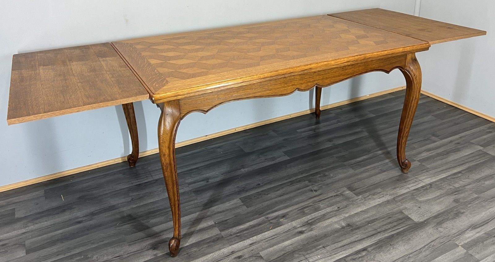 Dining Table Vintage French Louis XVI Carved Oak Extendable Table Lot 4583 photo Furniture