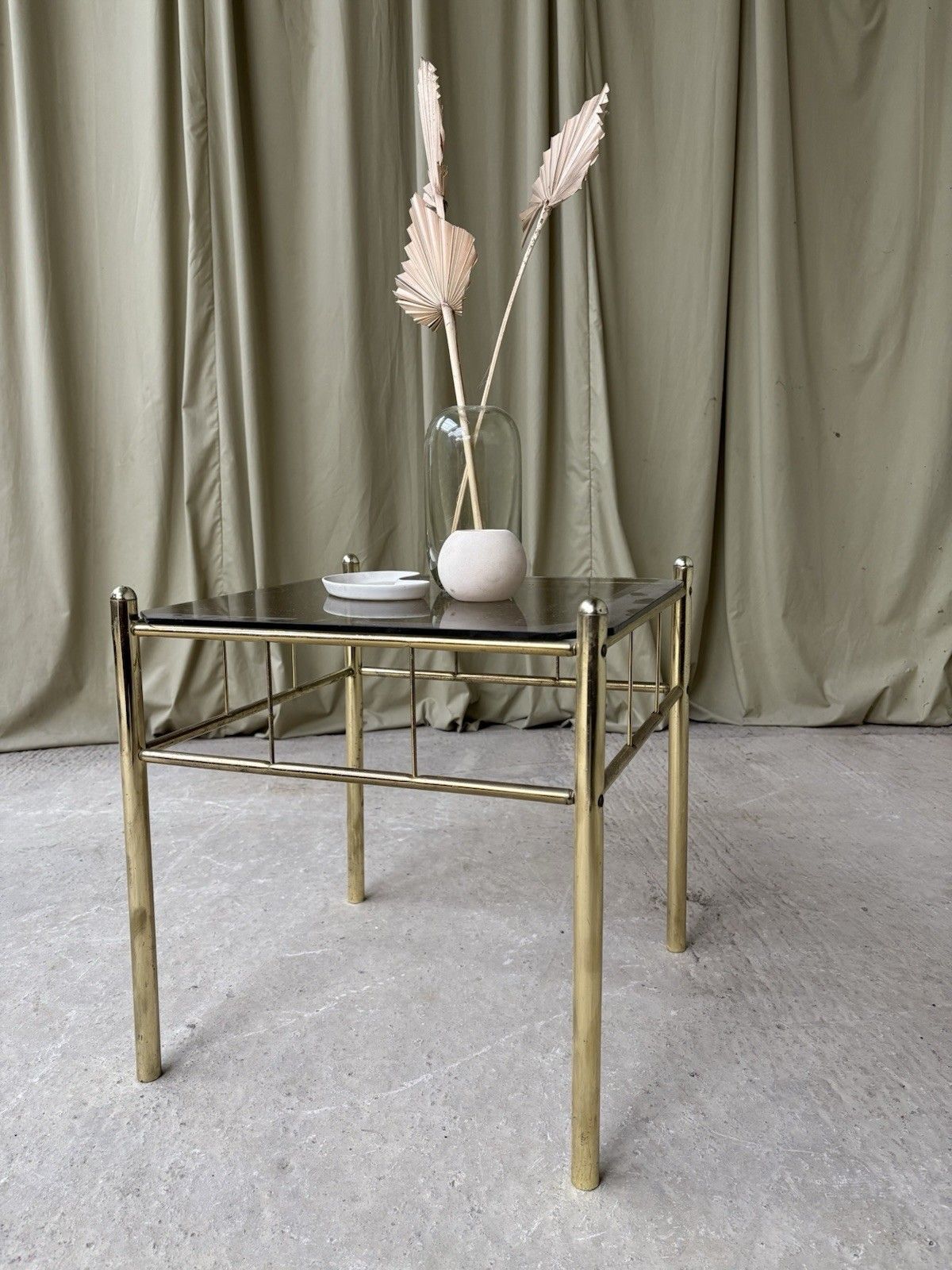 Vtg Late Mid Century Hollywood Regency Style Side Table Italian Retro R959