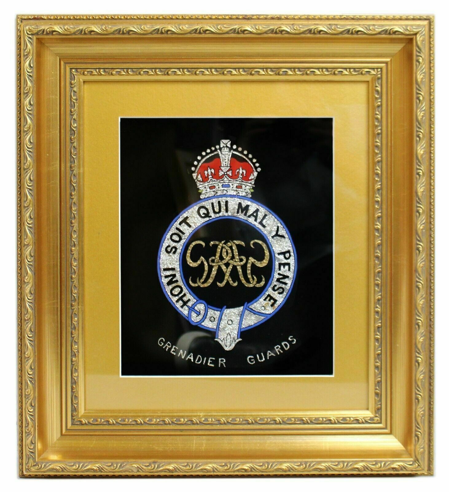 Set Of 3 Military Regiment Foil Artworks Set In Gilt Frames photo furniture