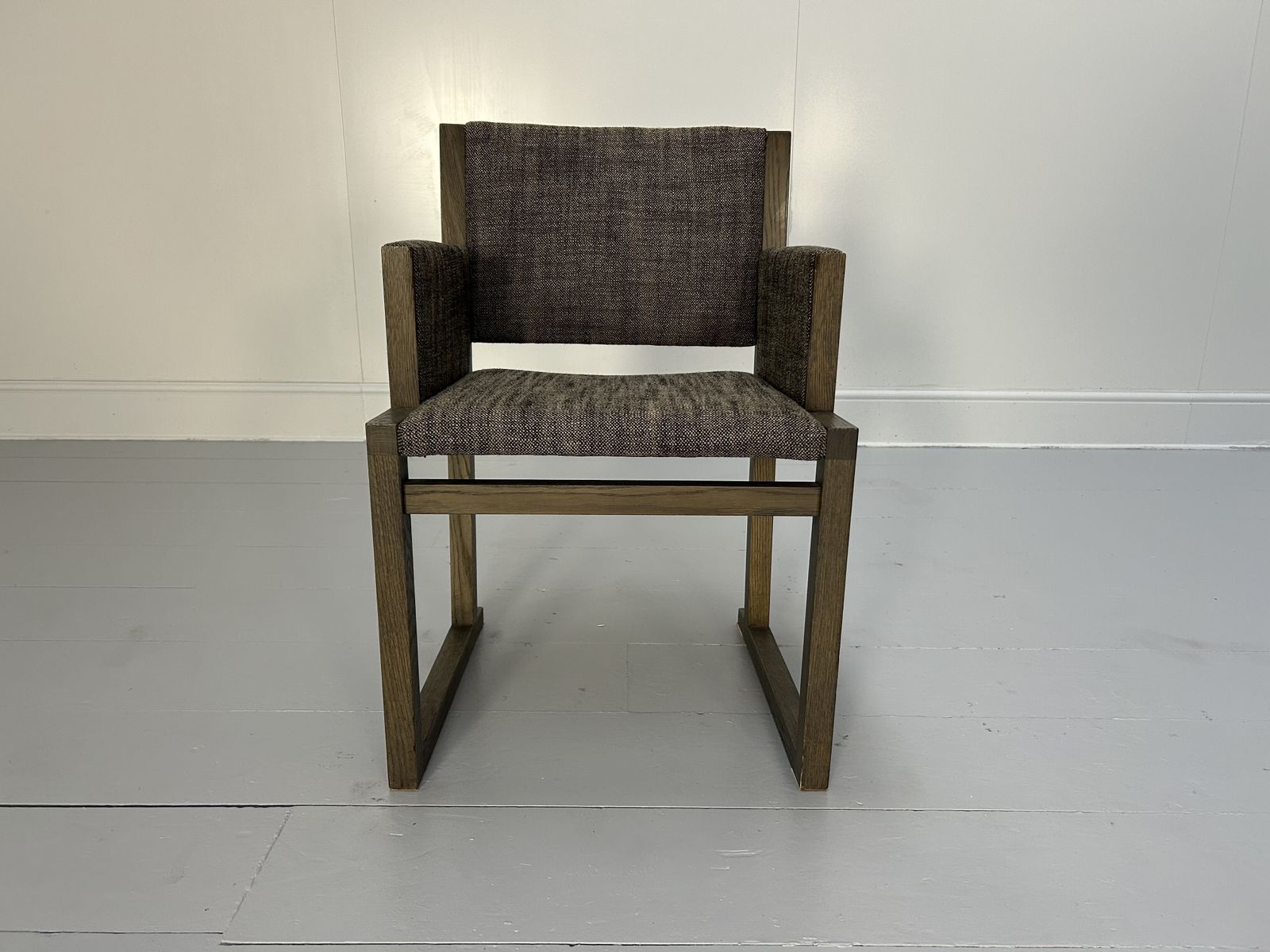 4 B&B Italia Maxalto "Musa" Dining Armchairs In Woven Fabric photo buy