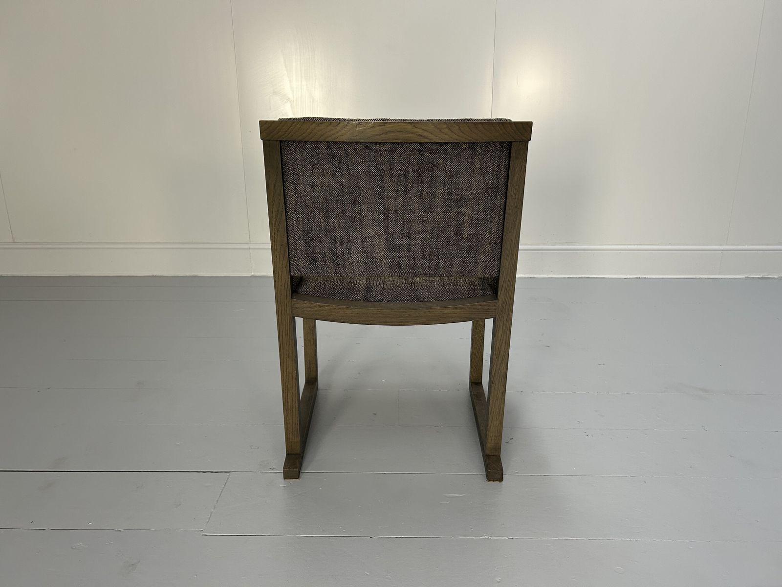4 B&B Italia Maxalto "Musa" Dining Armchairs In Woven Fabric photo vintage