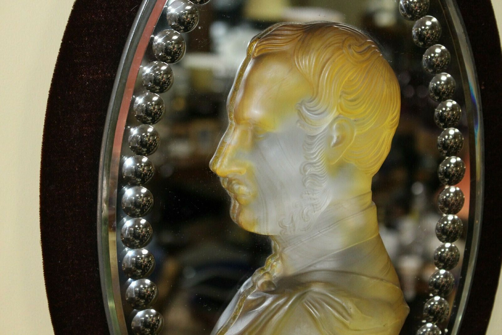 Pair Of Mid 19th C. Victoria & Albert Carved Crystal Mirrored Plaques photo vinterior