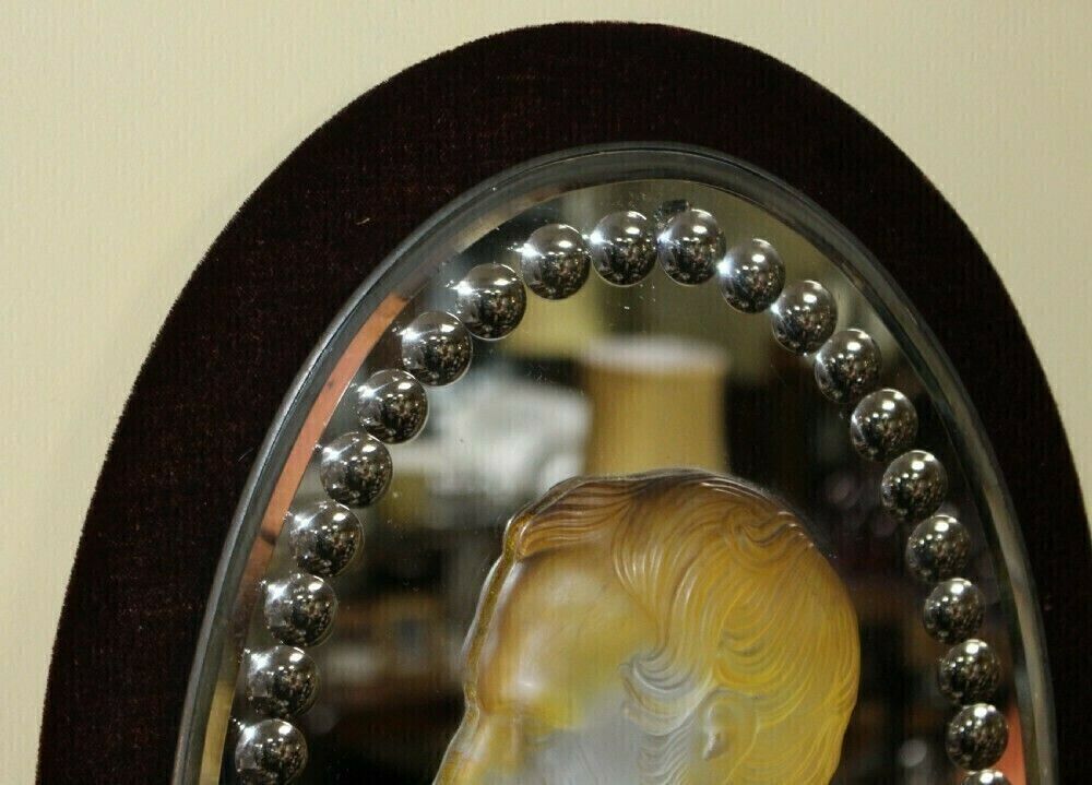 Home Decor Pair Of Mid 19th C. Victoria & Albert Carved Crystal Mirrored Plaques photo