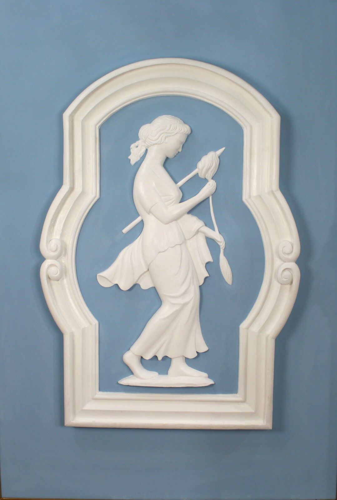 Pair Of Very Large Art Deco Plaster Panels Set In Gilt Frame photo 4750.0