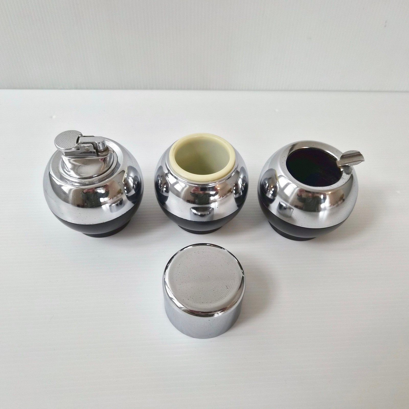 Vintage 1960s Tobacco Set Ball Lighter Ashtray Cigarette Holder 60s 1960s photo furniture