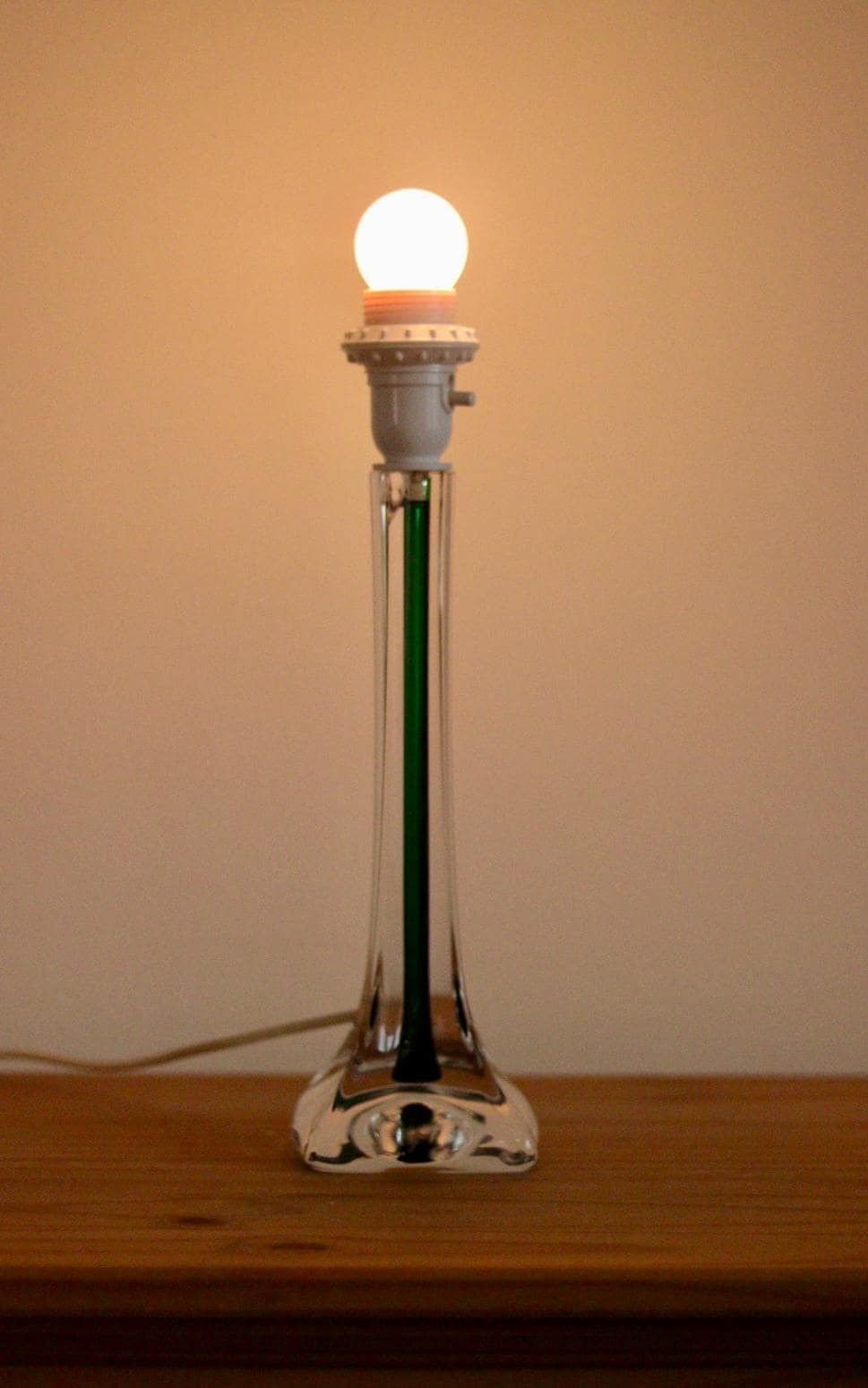 Vintage Glass Table Lamp By Hannelore Dreutler, Studio åhus, Sweden, 1990's photo 195.0