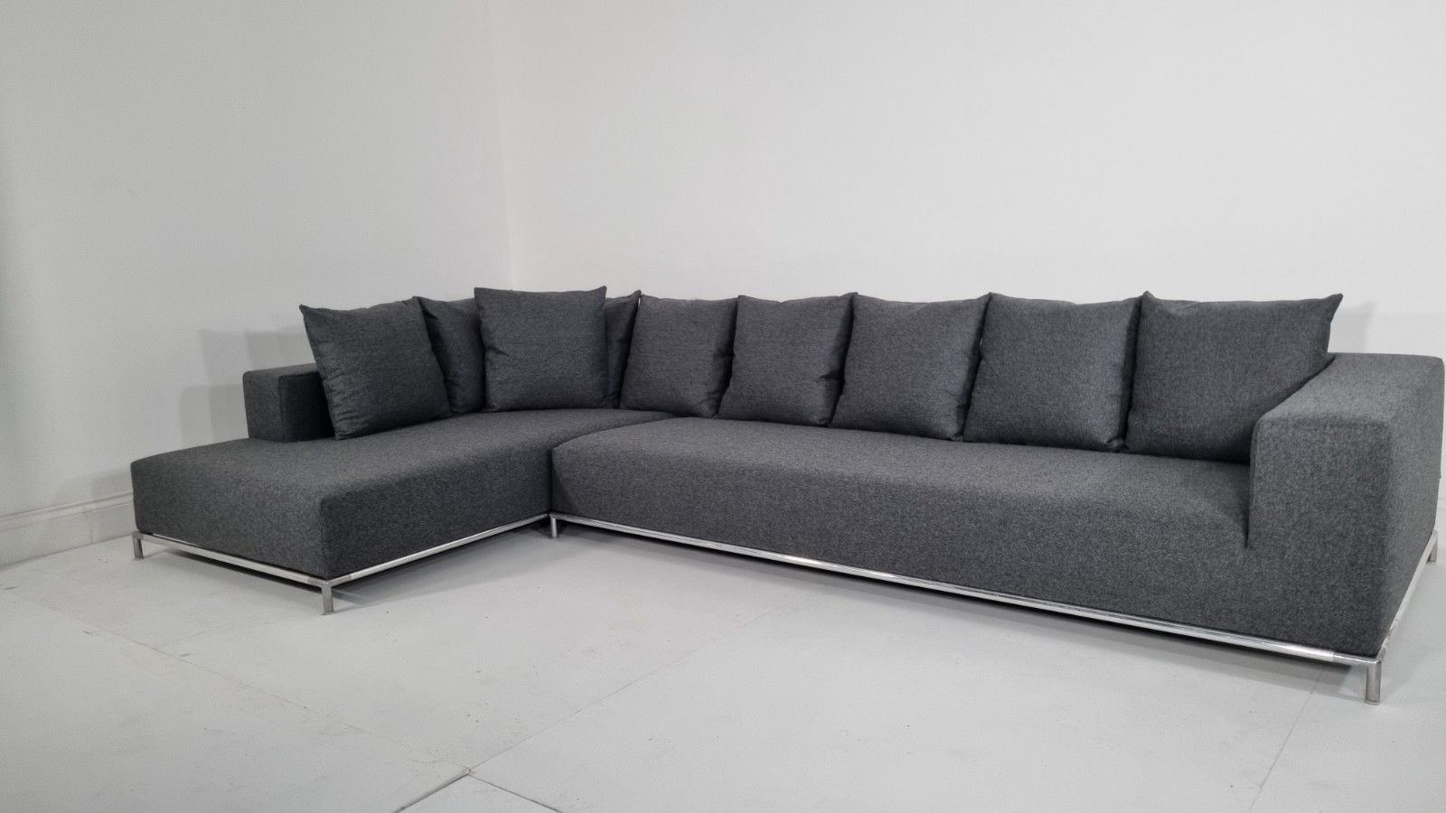 Bb Italia George Grande L Shape In Soft Charcoal Wool Immaculate Condition photo vintage