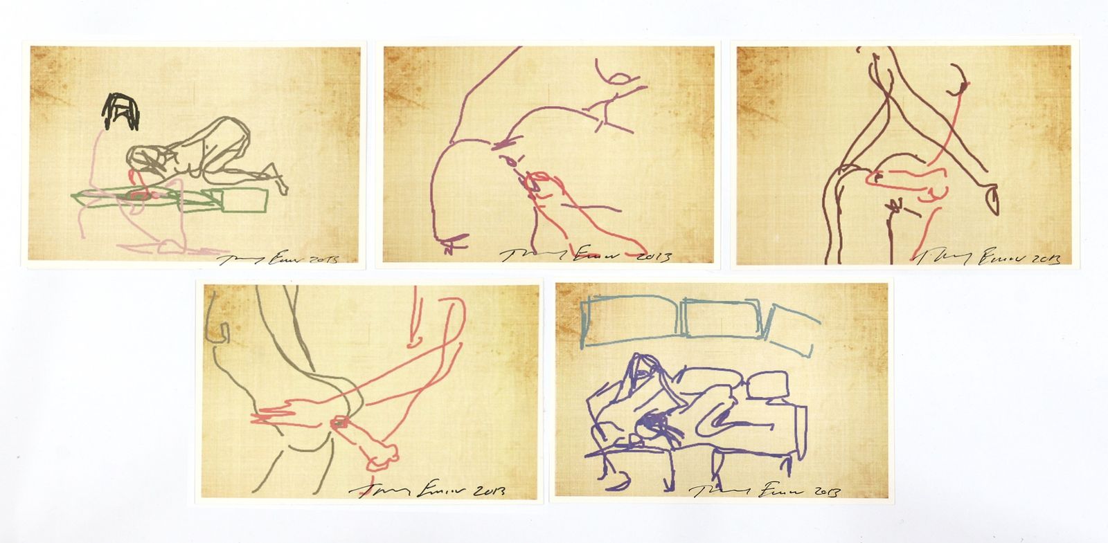 Tracey Emin Sex Series Ipad Sketches   The Complete Set Of Five