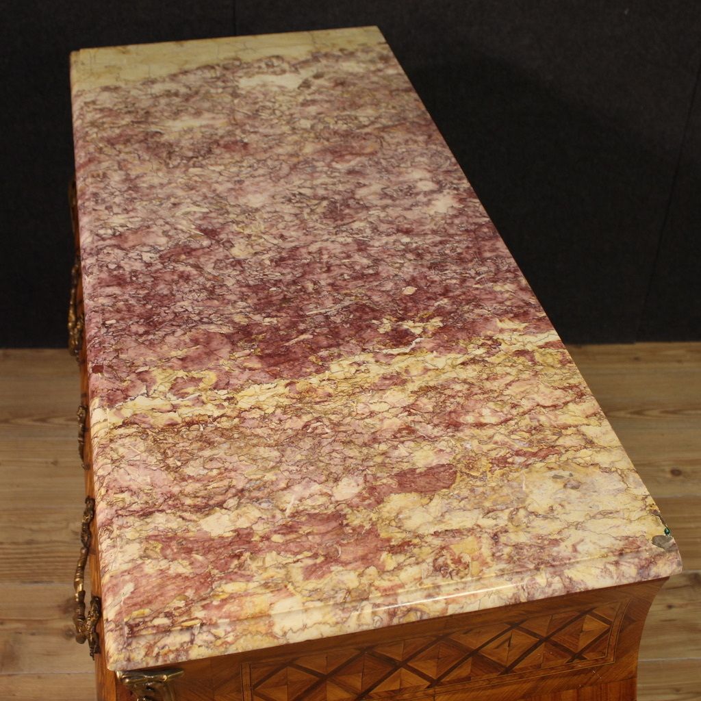 20th Century French Louis XV Style Inlaid Chest Of Drawers photo vinterior