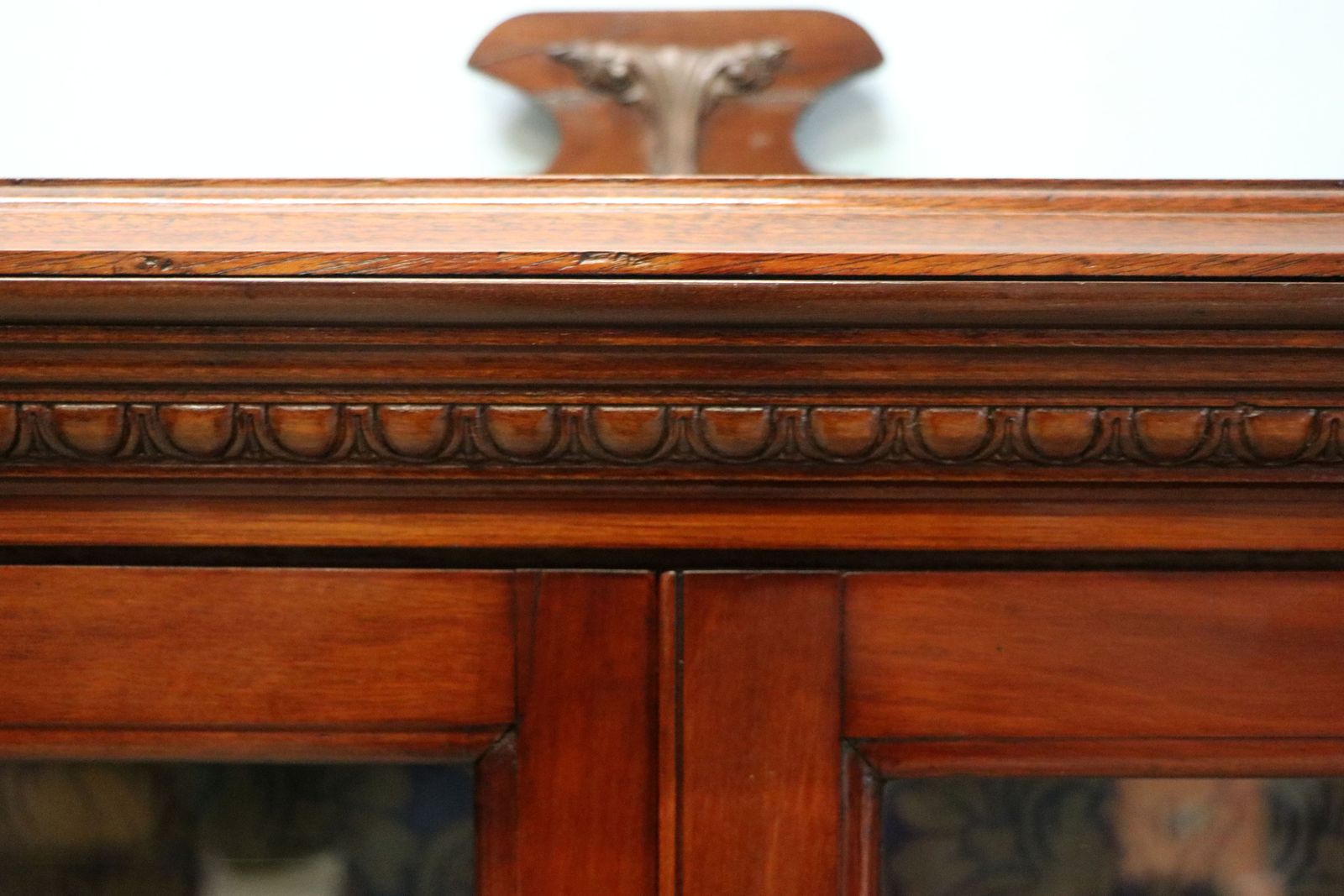 Furniture A Top Quality Late 19th Century Solid Mahogany Display Cabinet, Later Hand Sign Written For Robert West Gunsmith. photo