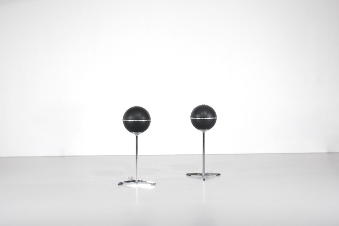 Home Decor Pair Of Speakers " Audiorama 7000 " By Grundig, Germany 1970s. photo