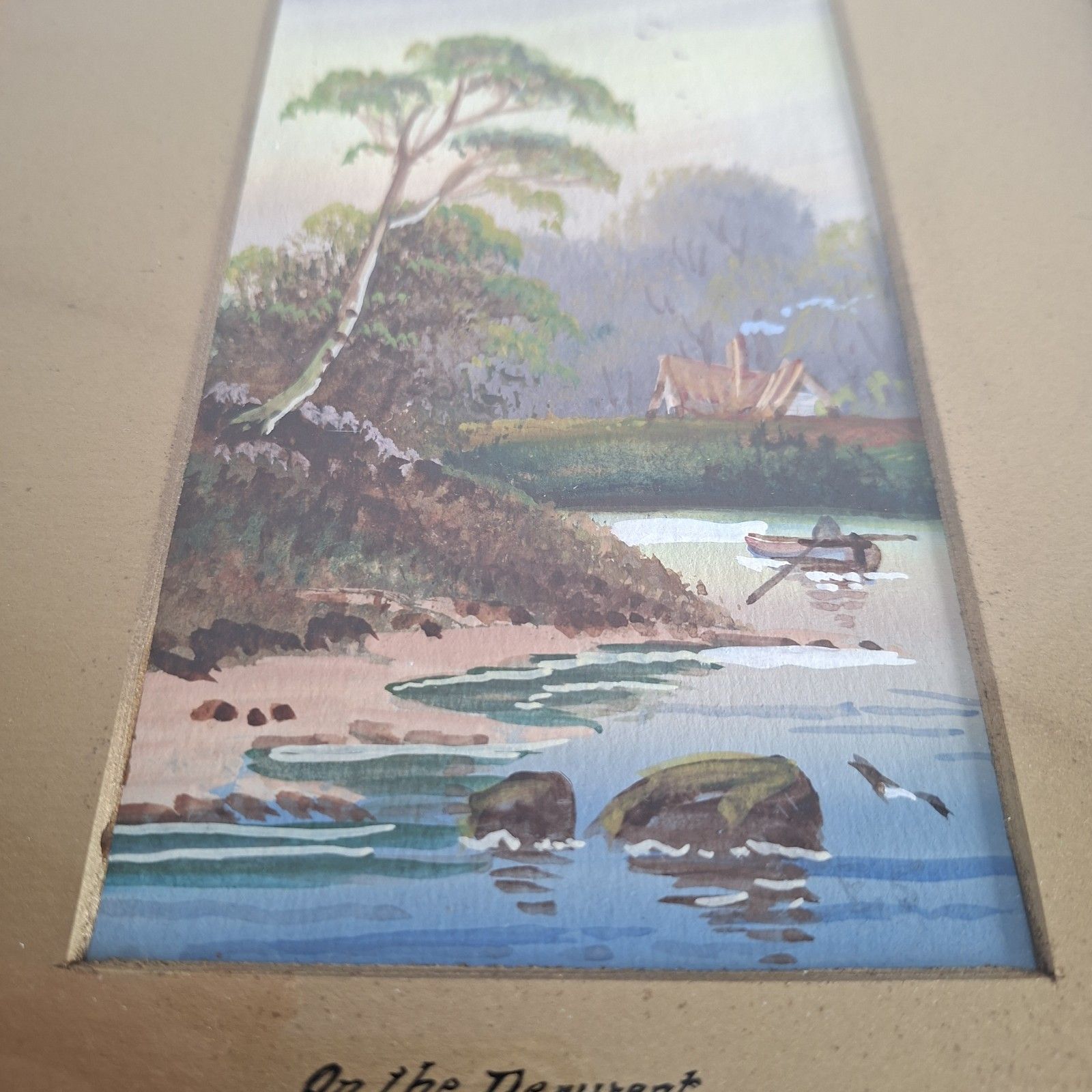 photo furniture Original Watercolor Paintings Pair E Seymour Derwent Severn River Welsh Artist