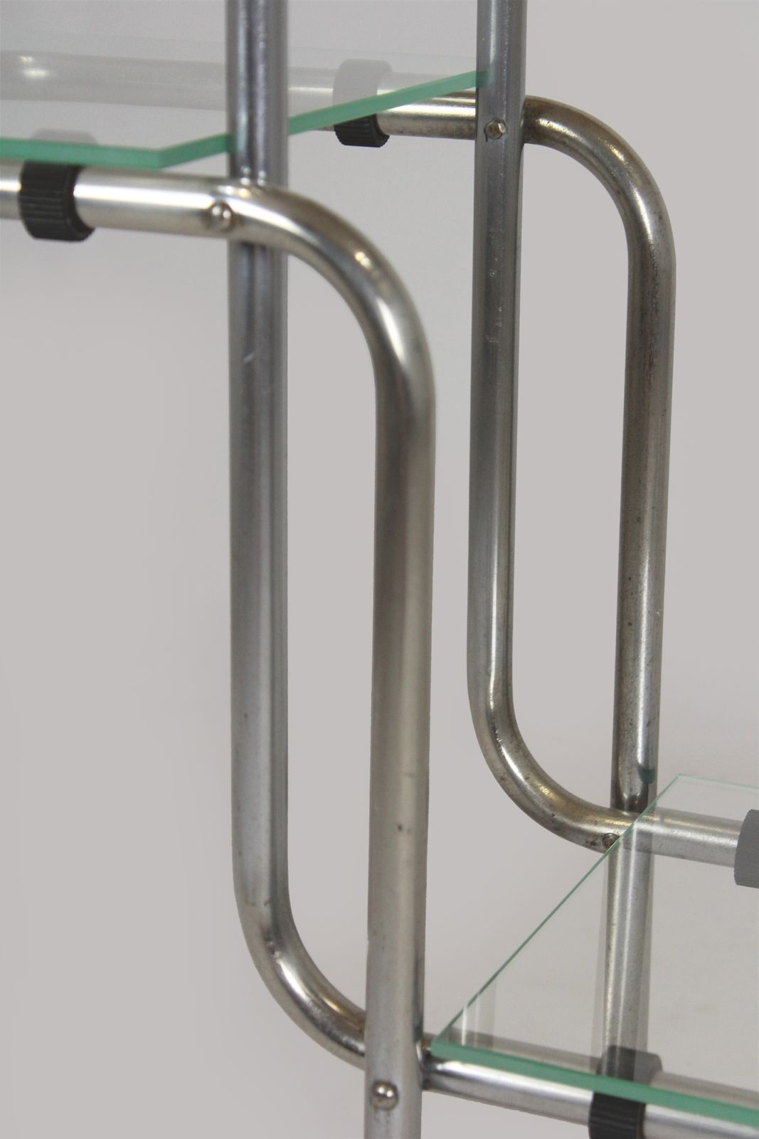 Large Functionalist Plant Stand In Bauhaus Style, Chromed Steel And Glass, Czechoslovakia, 1930s photo buy