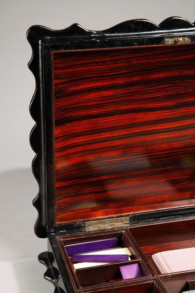 Home Decor Papier Maché And Mother Of Pearl Card Box Napoleon III photo