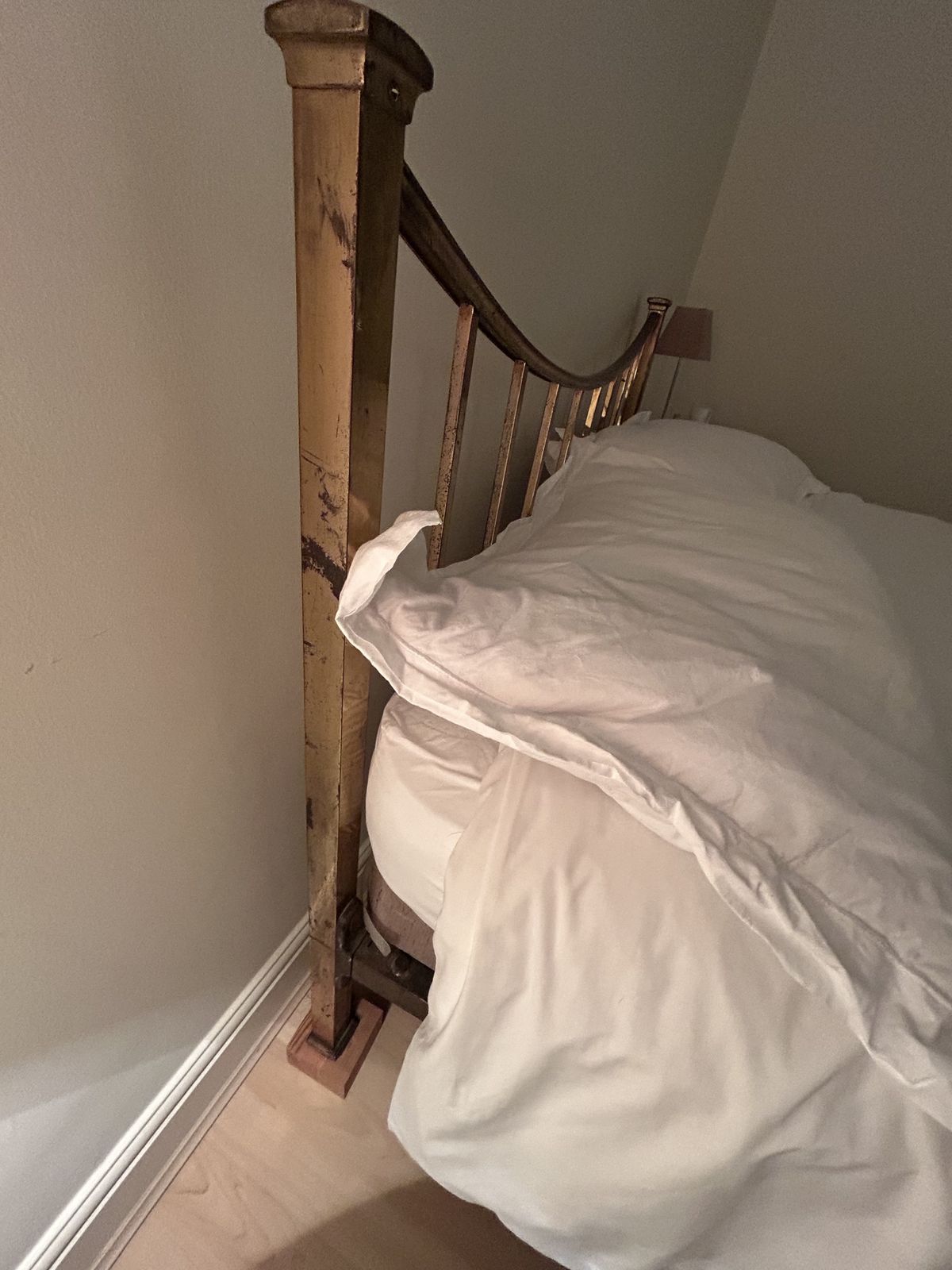Antique Brass Double Bed And Mattress photo furniture