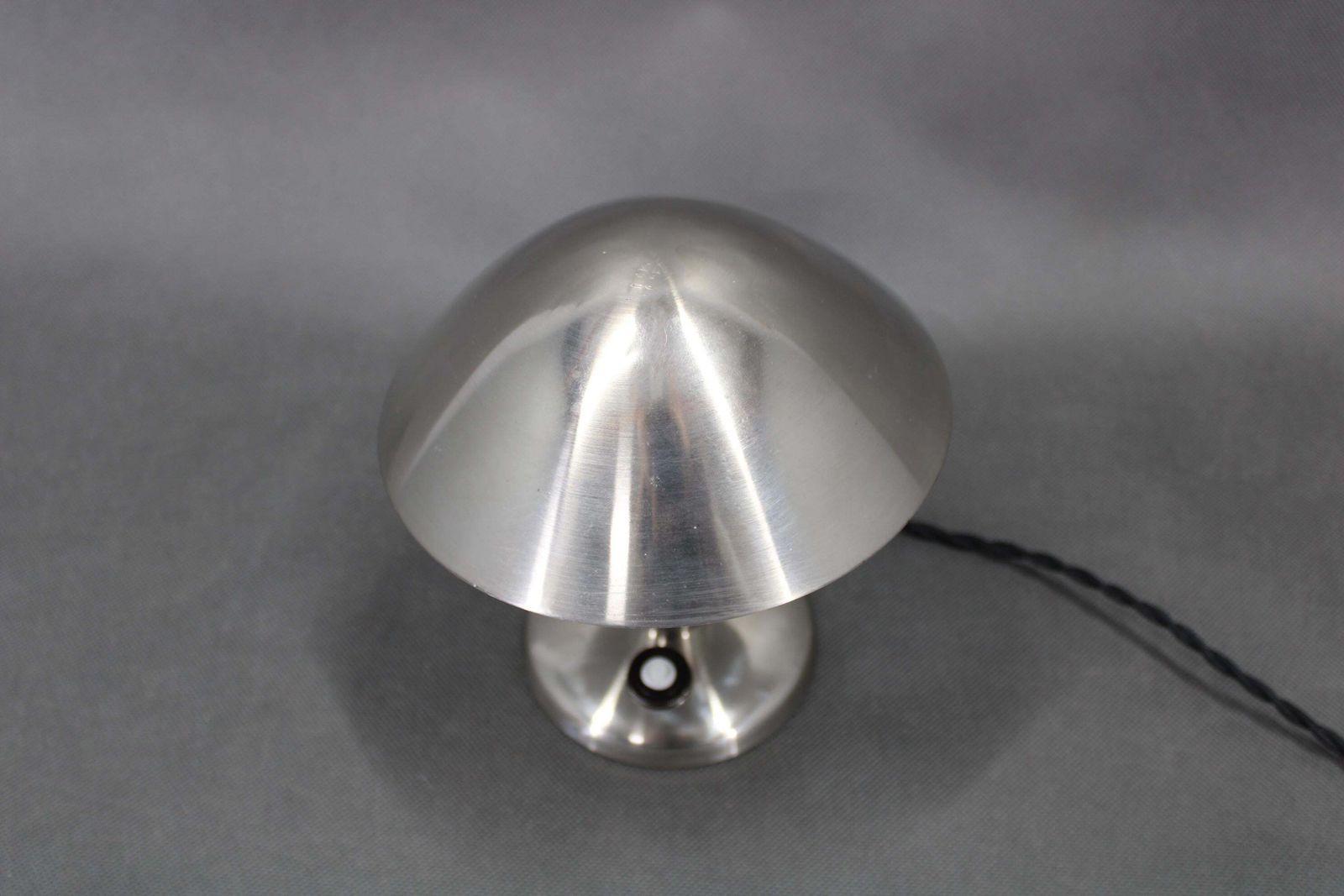Czechoslovak Art Deco Chrome Table Lamp With Metal Shade, 1930s photo 283.0
