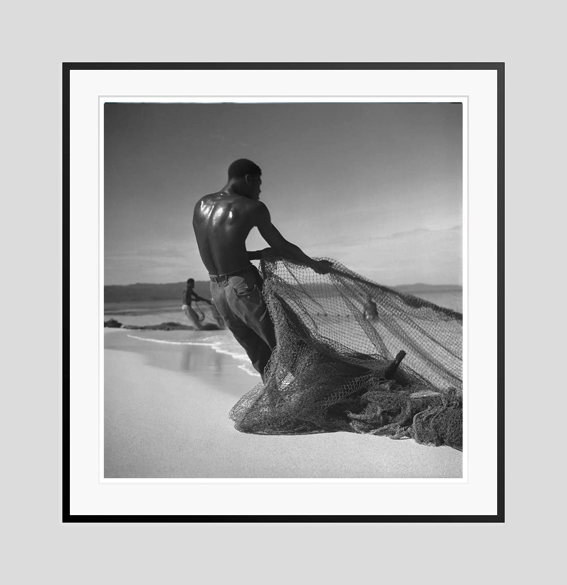 Toni Frissell 'Montego Bay Fisherman' Archival Pigment Print Framed In Black photo furniture