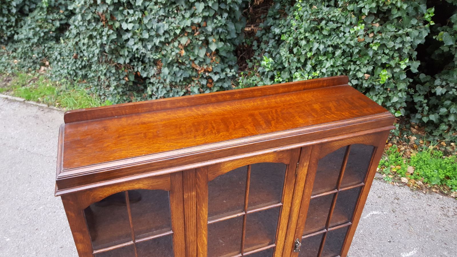 photo furniture Pair Of Heals 3 Door Oak Bookcases