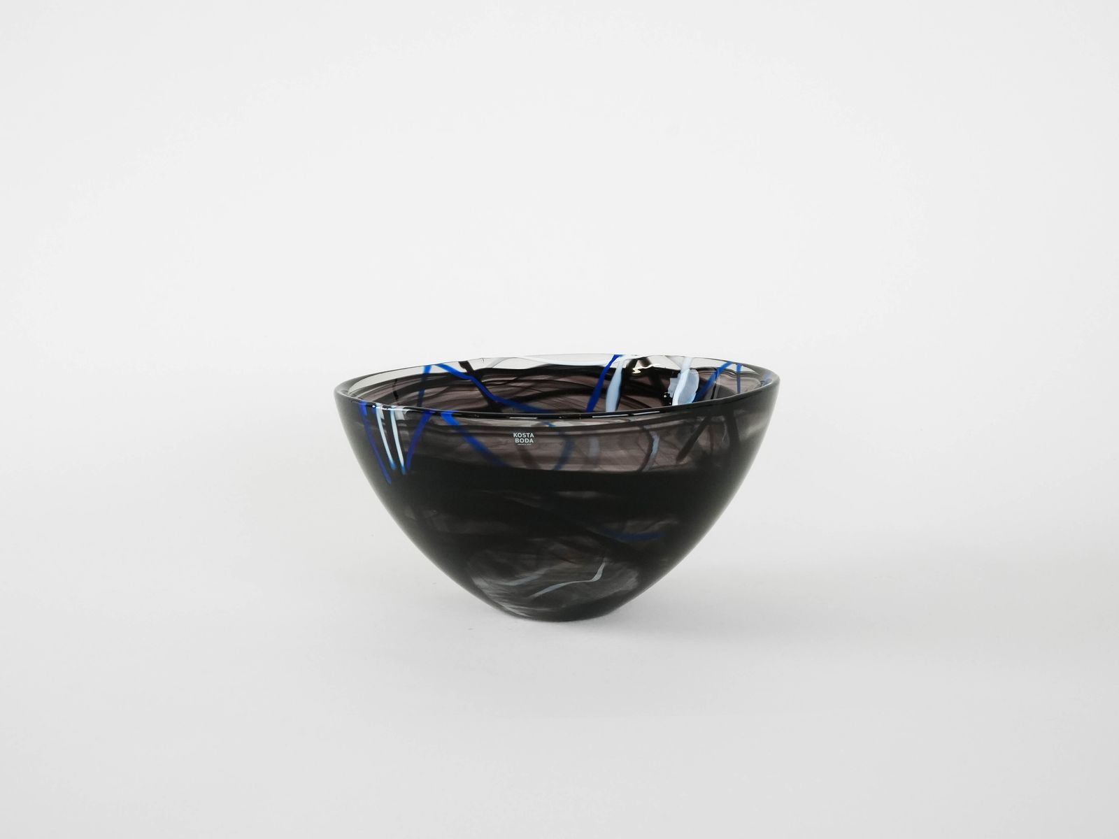 Glass Bowl Contrast, Swedish Design, 1980s, Manufacturer: Kosta Boda, Designer: Anna Ehrner photo furniture