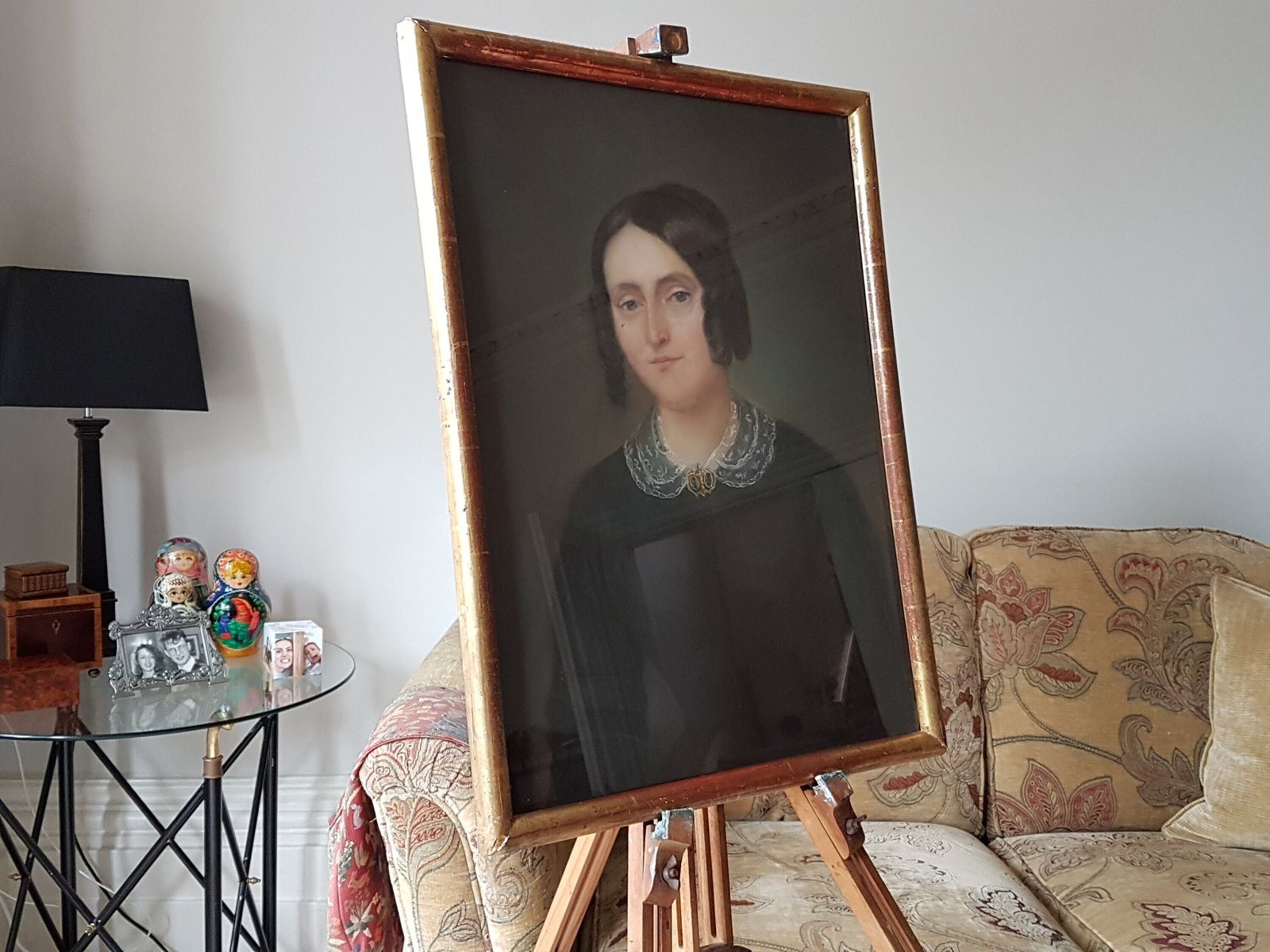 A Pretty Antique French Framed Pastel Portrait Of A Young Woman C1840 photo buy