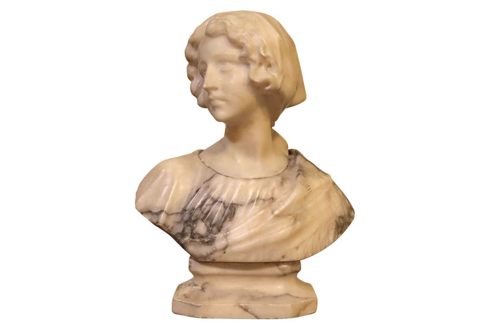 Victorian Marble Bust Of A Young Woman C.1850–1870