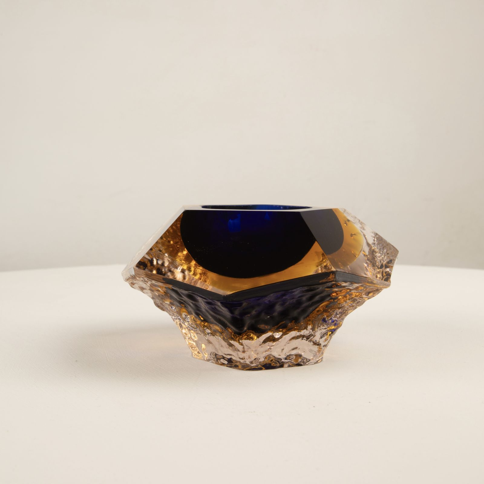 430.0 Sculptural Ashtray In Submerged Glass By Gianfranco Mandruzzato, Murano, 1970 photo