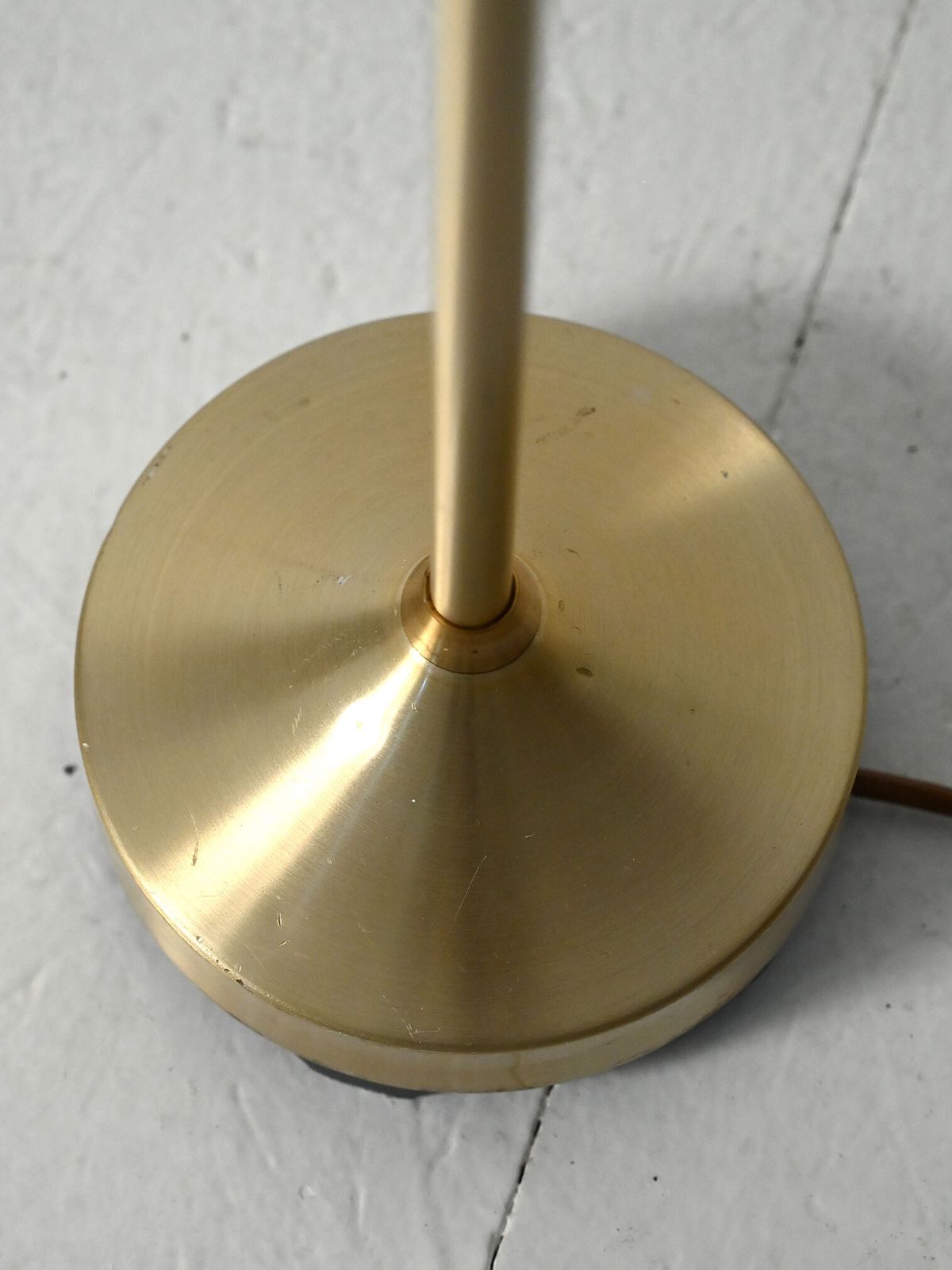 Scandinavian Golden Floor Lamp From The 1960s photo vintage