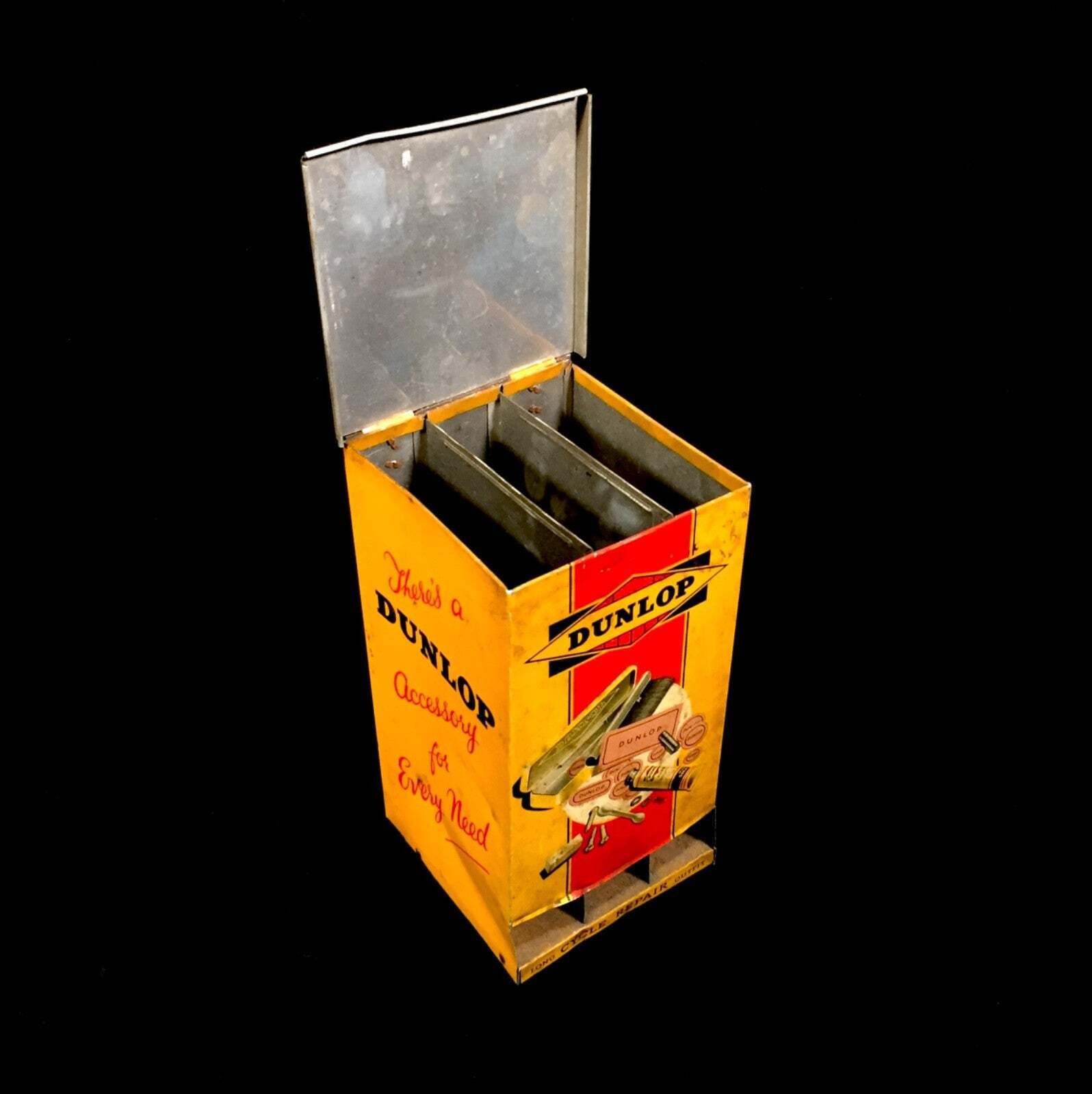 Antique Advertising Dunlop Shop Counter Silent Salesmen Dispenser Rack Cycle photo vinterior