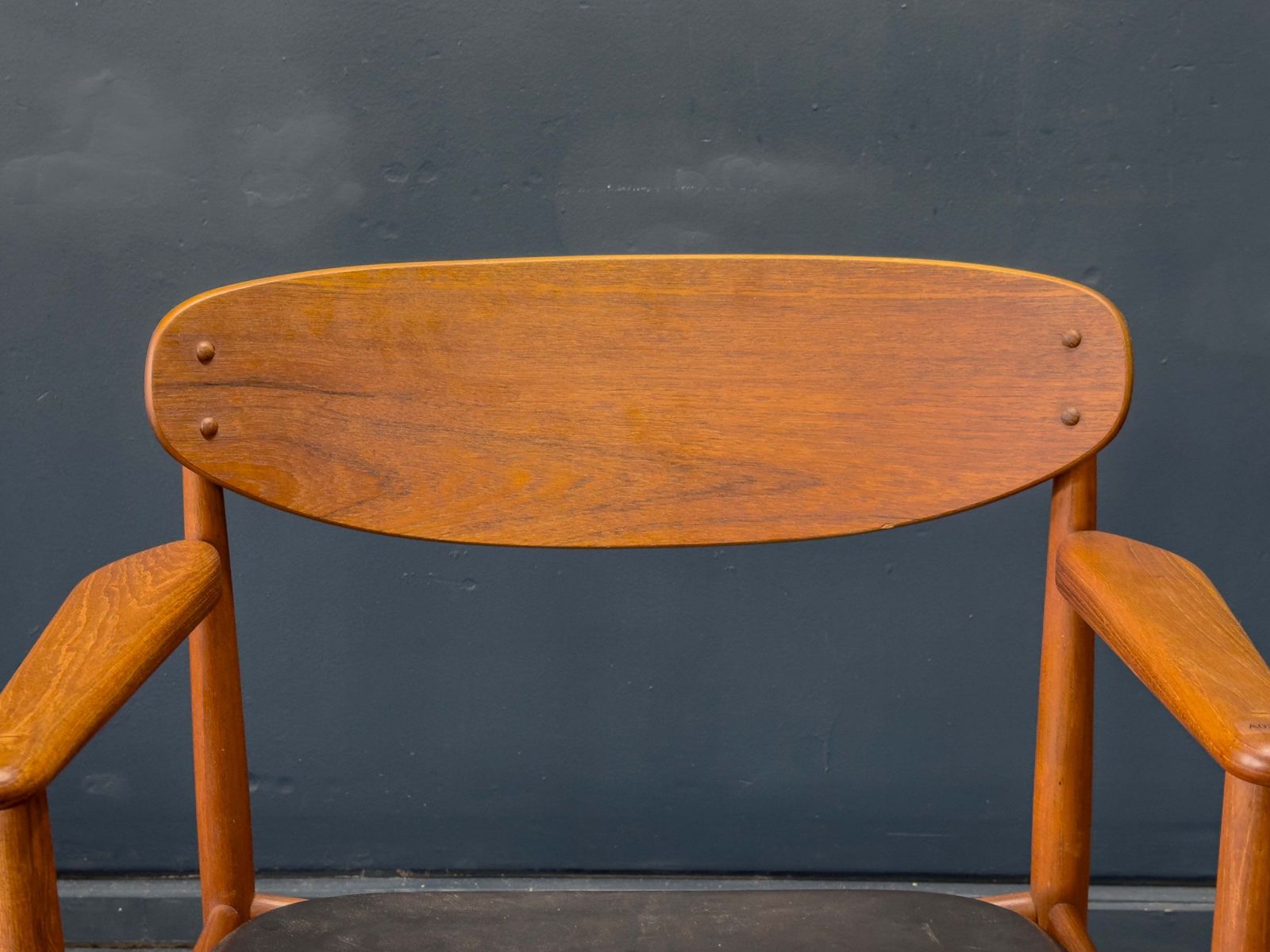 Furniture Teak And Leather Chair By Arne Hovmand Olsen photo