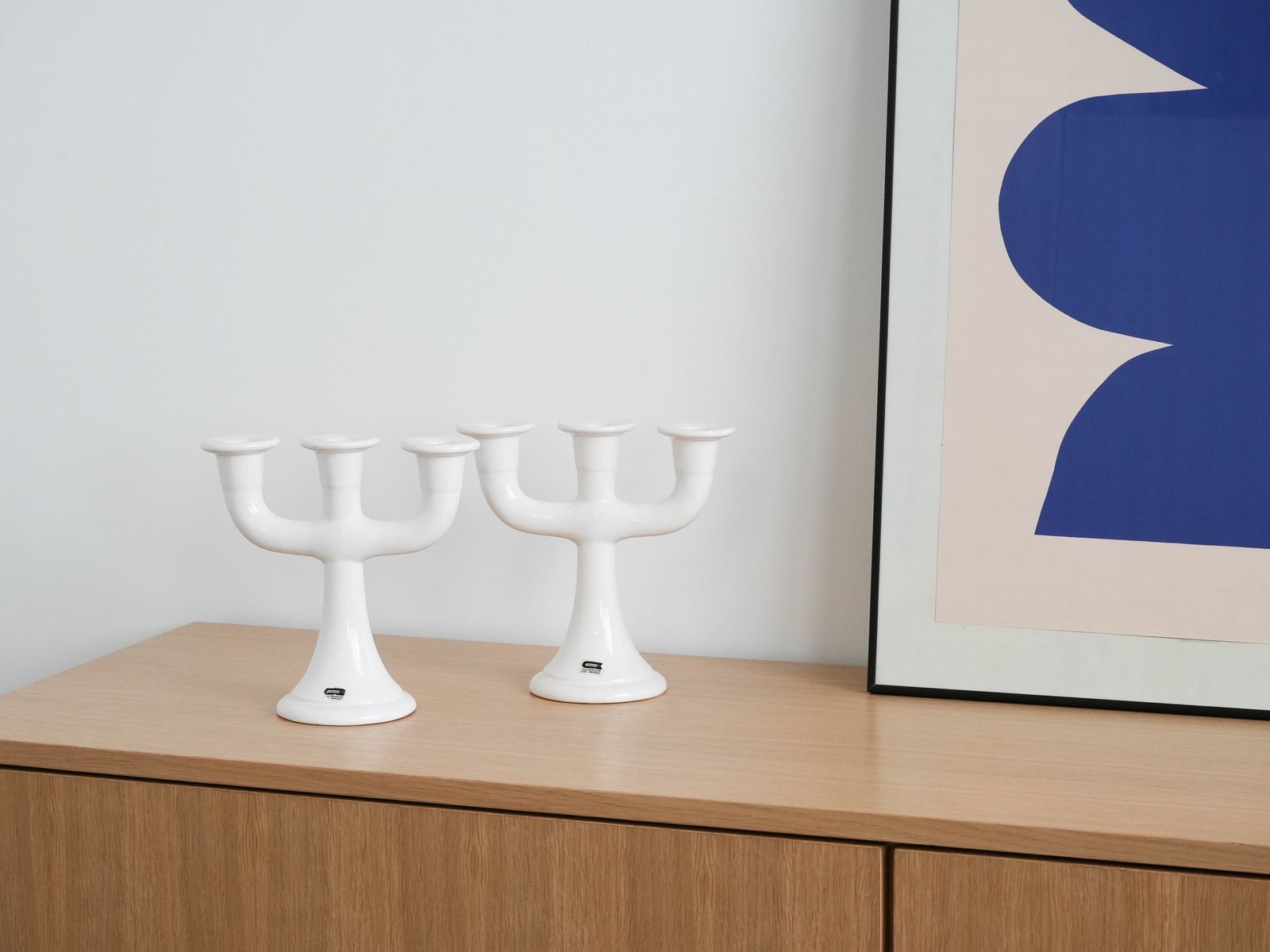 Keramieken Kandelaar, Scandinavisch Design, Jaren 1970, Fabrikant: Guldkroken Hjo photo furniture