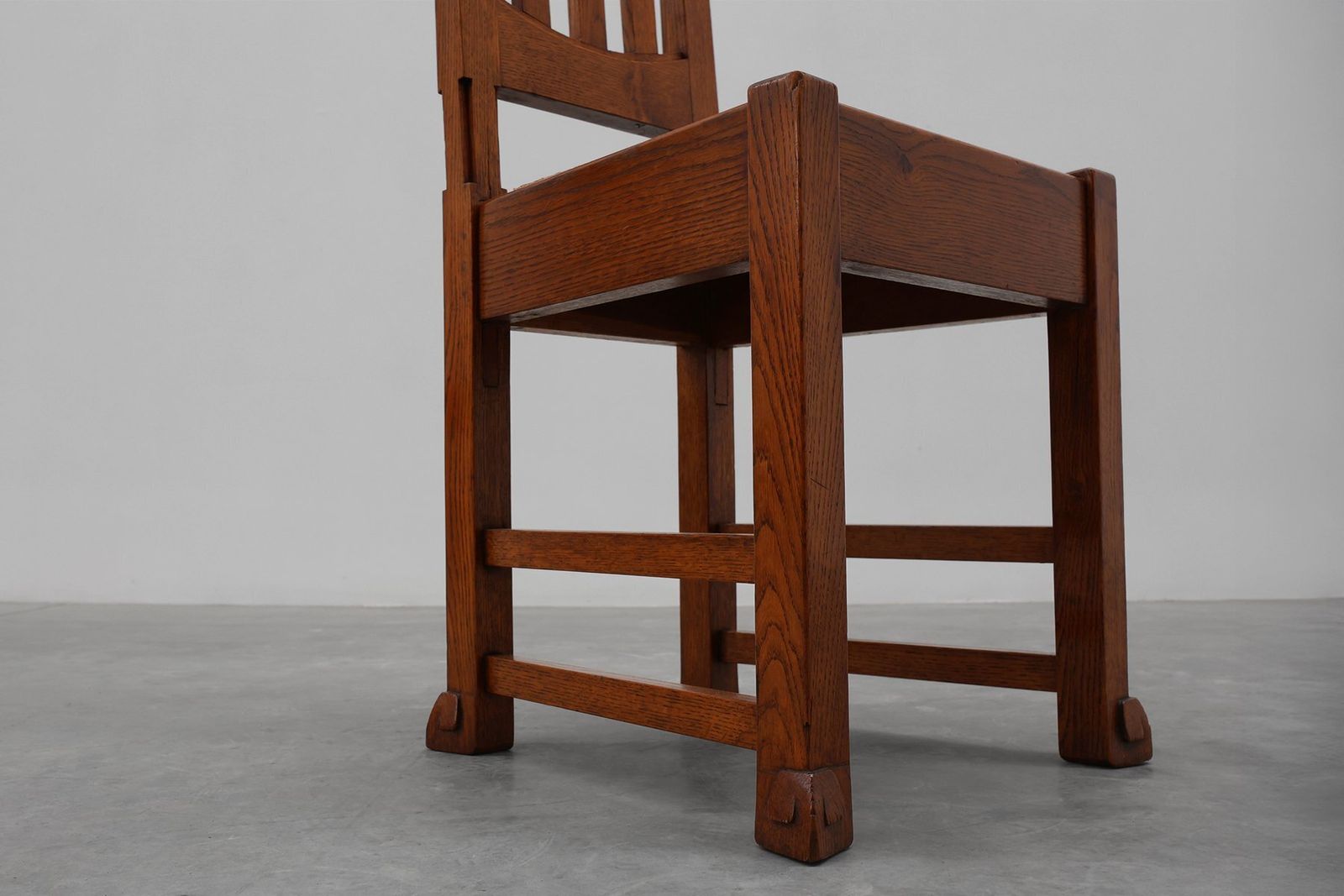 photo buy Early Art Deco Oak & Wicker Dining Chairs, Belgium, 1915, Set Of 4