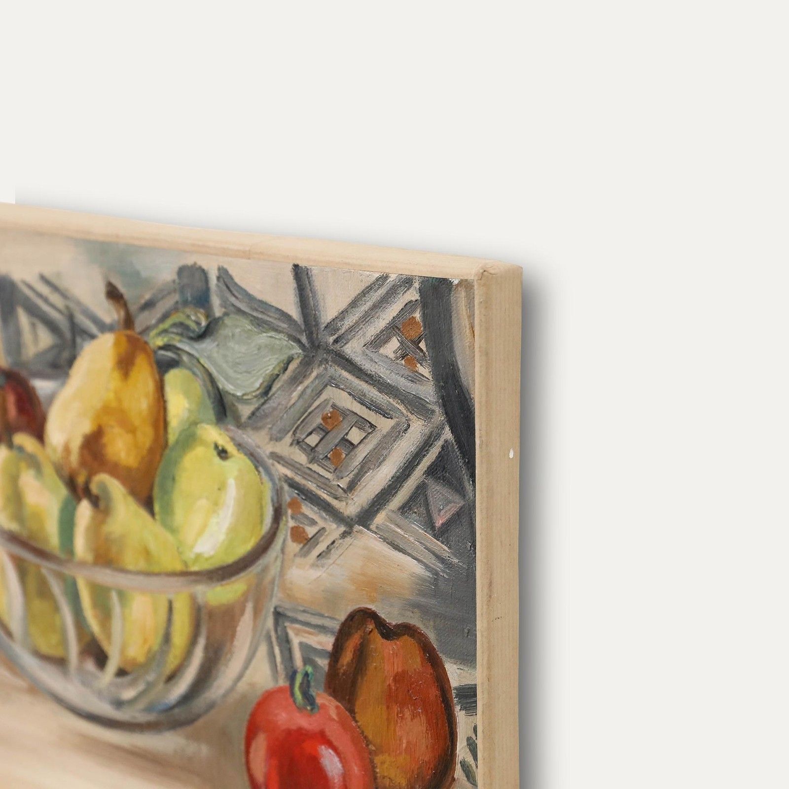 Maurice Mourlot (1906 1983) 20th Century Oil, Pears In Glass Bowl photo vinterior