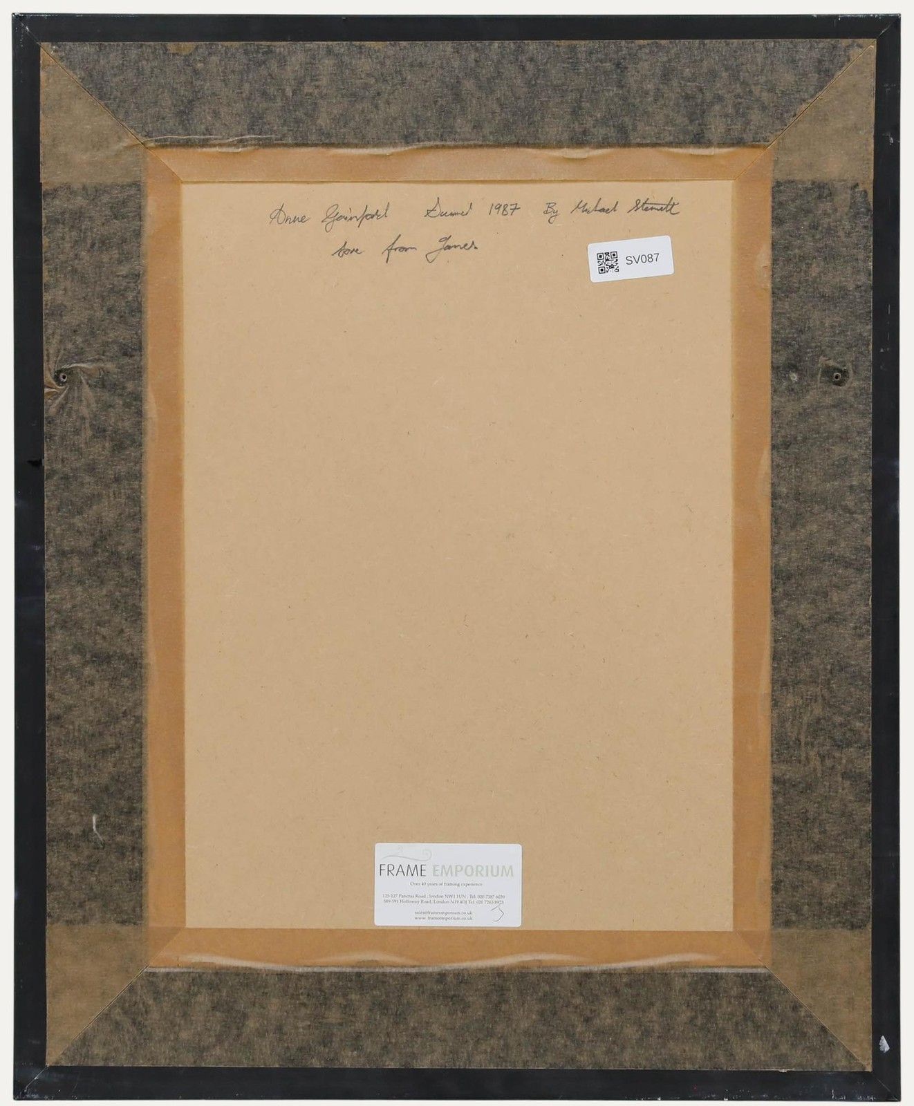 Michael Stennet (1946 2020) 1987 Gouache, Portrait Of Anne Gainsford photo for sale