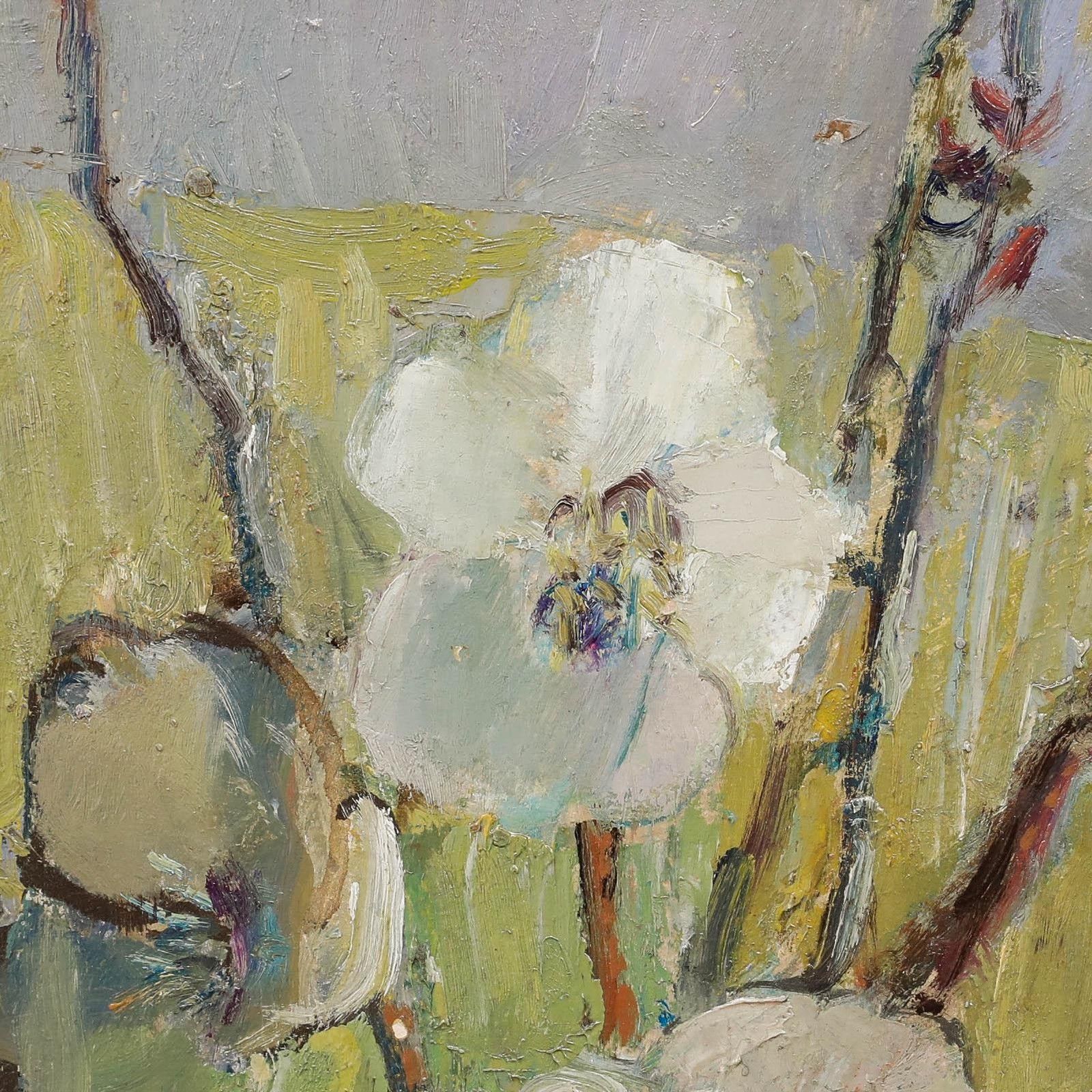 Charles Betremieux (1919 1997) Mid 20th Century Oil, Orchids And Shell photo Art