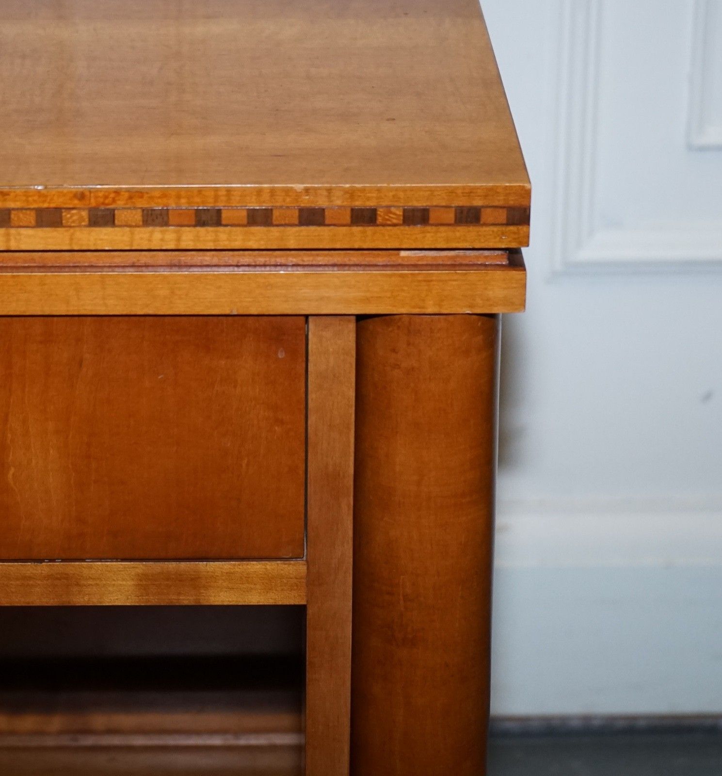 Pair Of American Hickory White Genesis Biedermeier Nightstands Bedside Tables photo vinterior