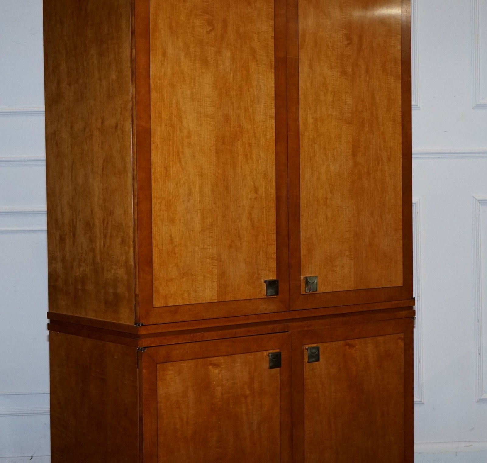 American Hickory White Genesis Biedermeier Satin Wood Armoire Or Tv Cabinet photo Furniture