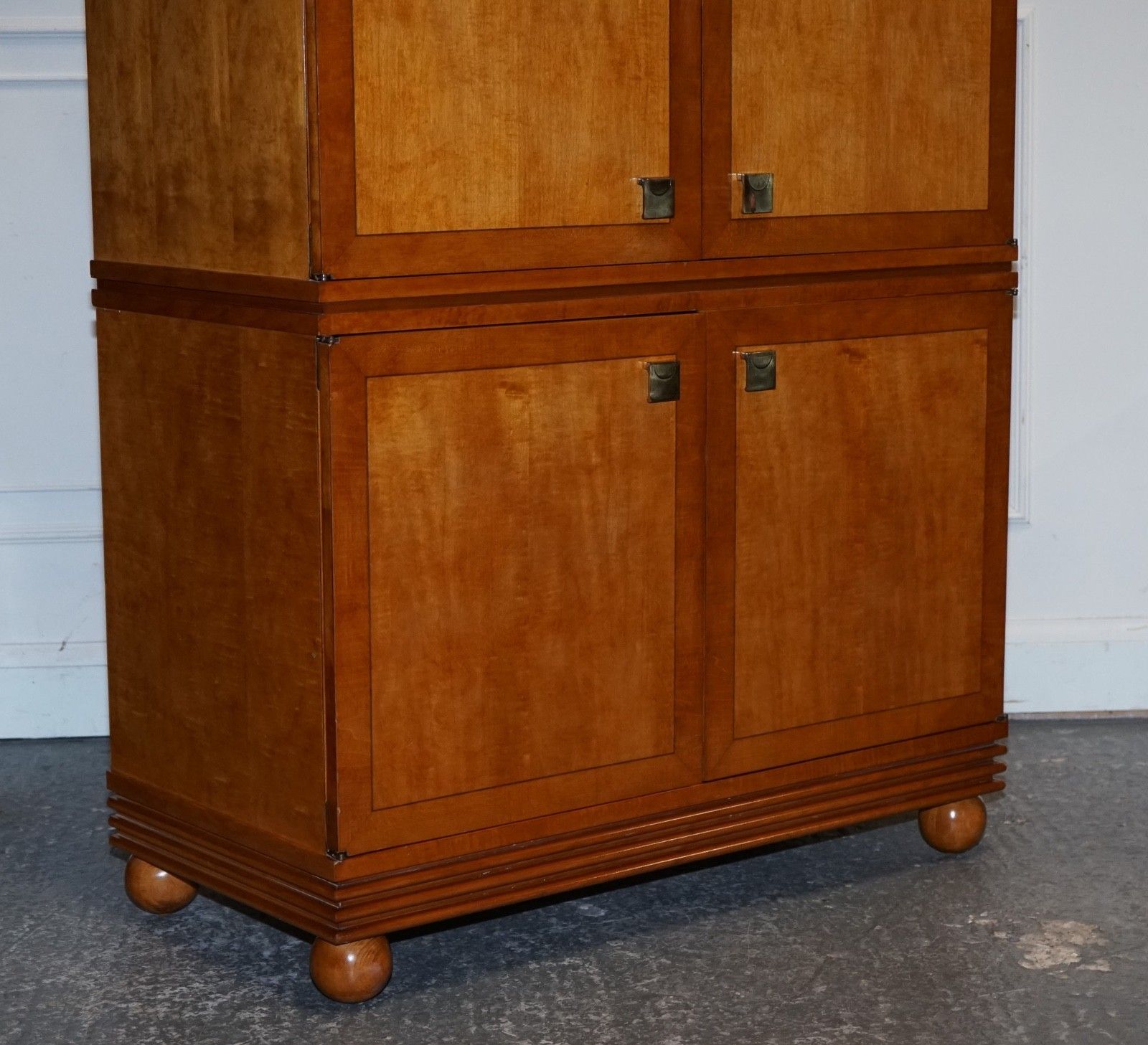 American Hickory White Genesis Biedermeier Satin Wood Armoire Or Tv Cabinet photo 2250.0