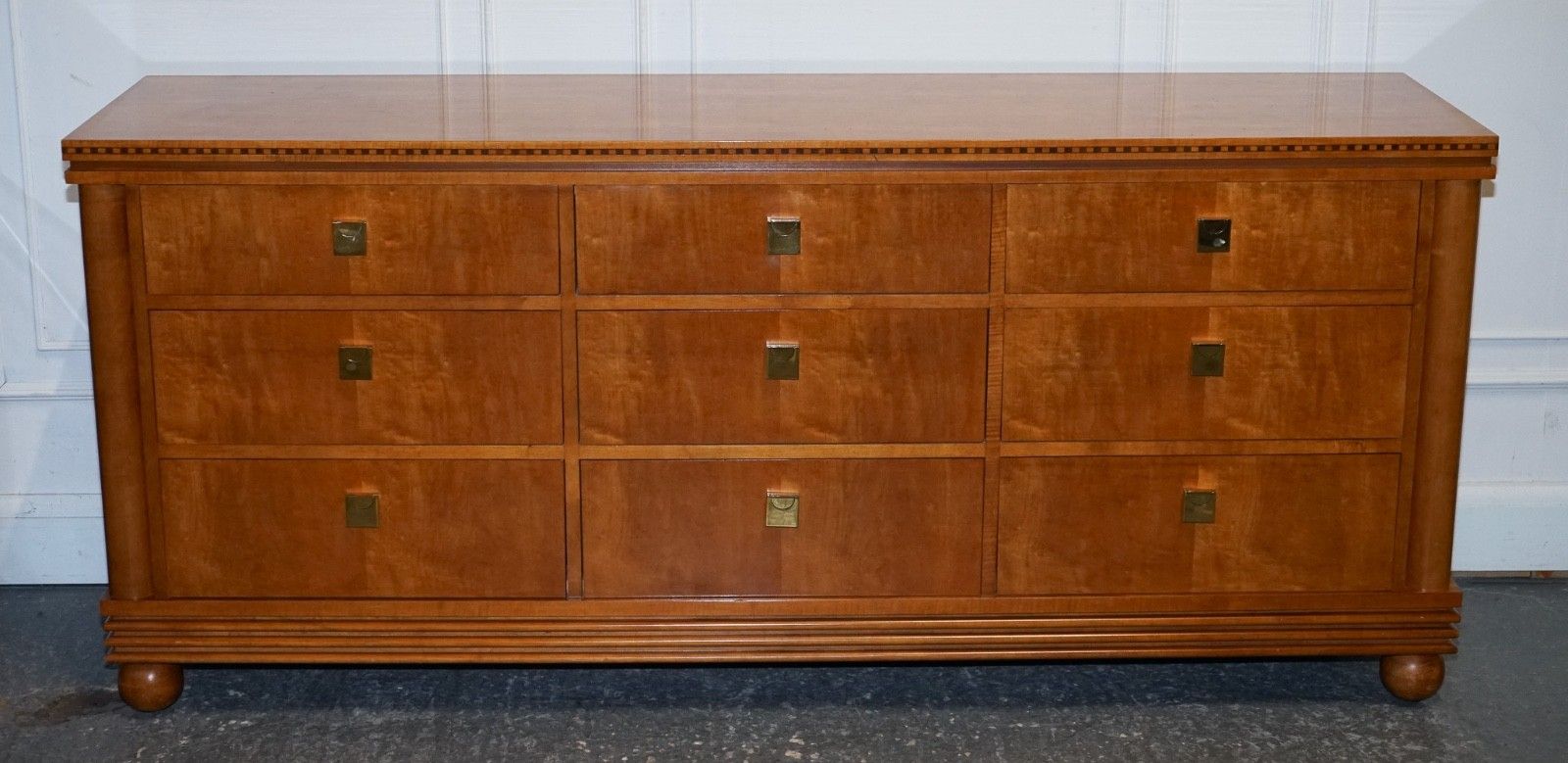 American Hickory White Genesis Biedermeier Dresser Sideboard Bank Of Drawers photo for sale