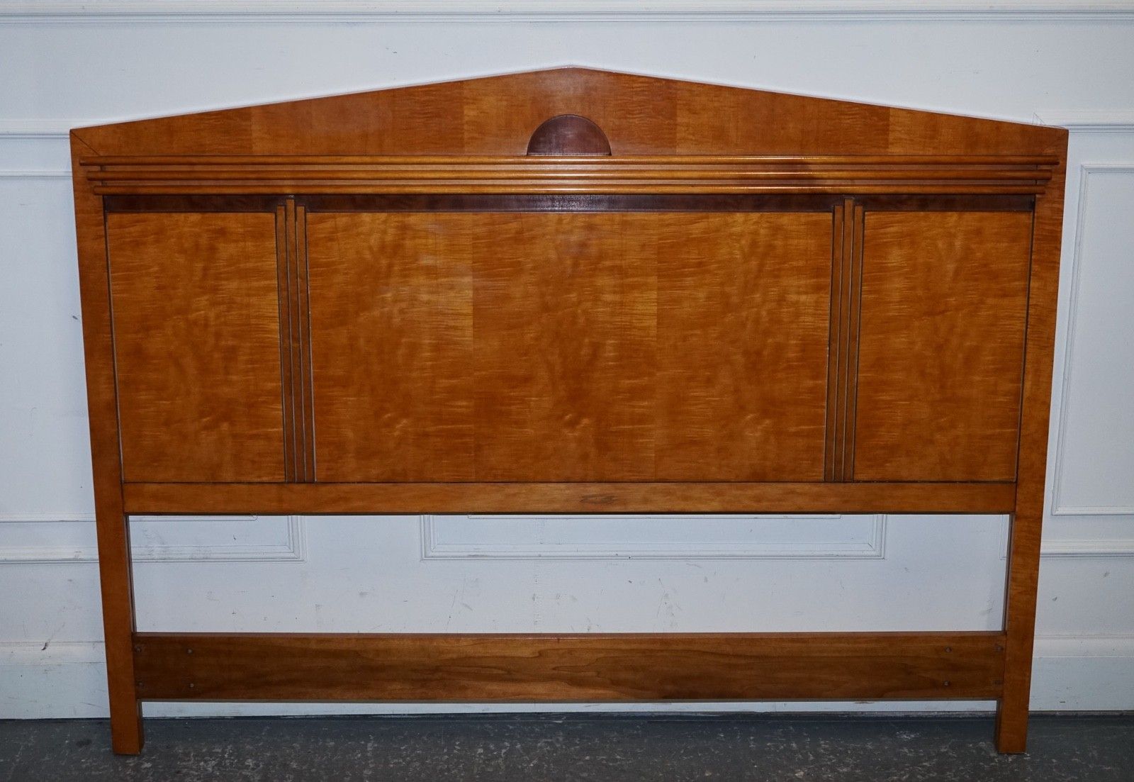 Vintage Queen Size American Hickory White Genesis Biedemeier Headboard photo furniture