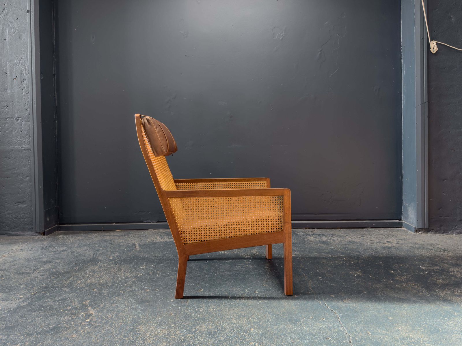 Bernt Petersen Rattan Leather Armchair photo 2580.0