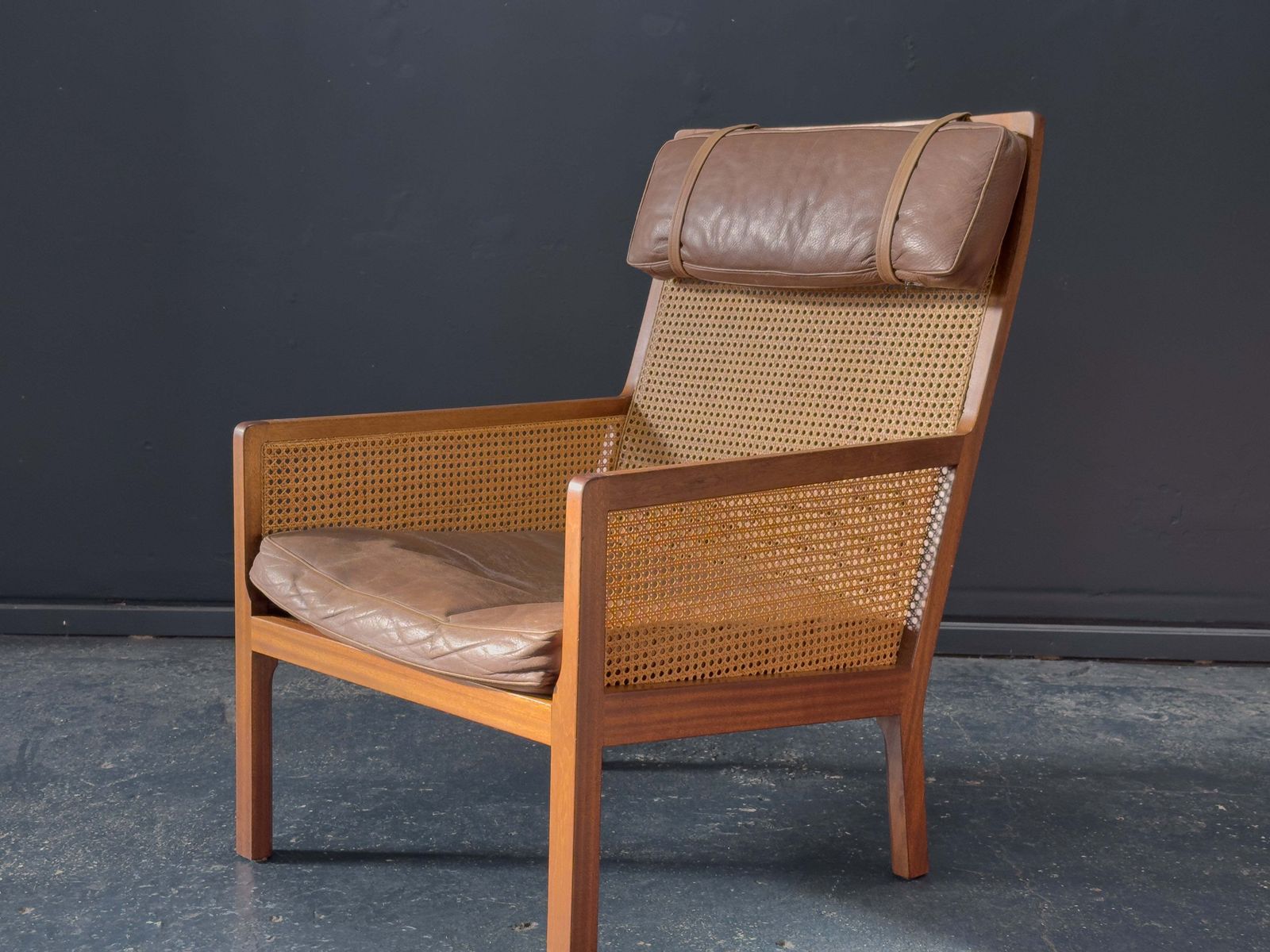 Bernt Petersen Rattan Leather Armchair photo vinterior